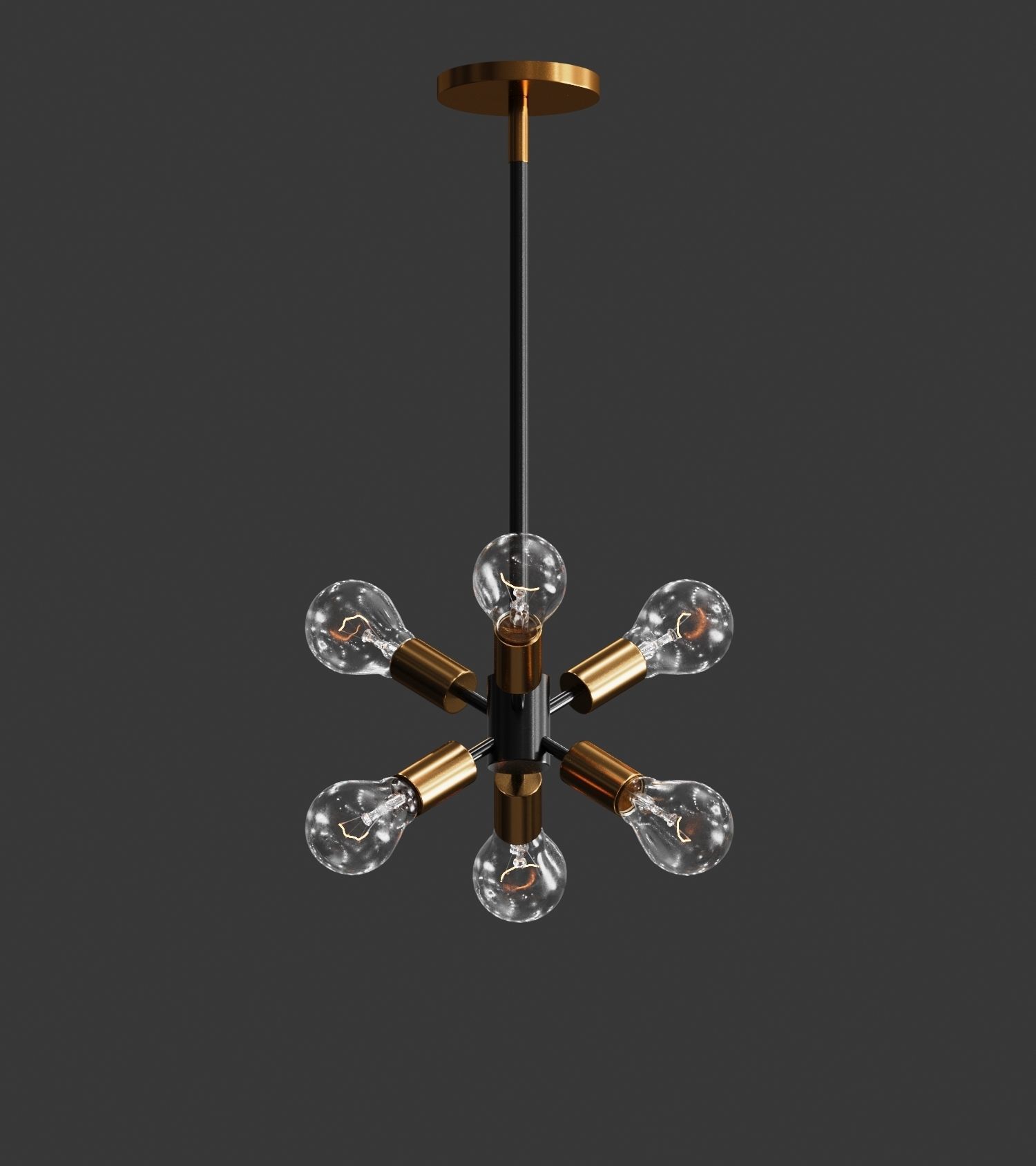 Chandelier stella pendant light 3D model_3