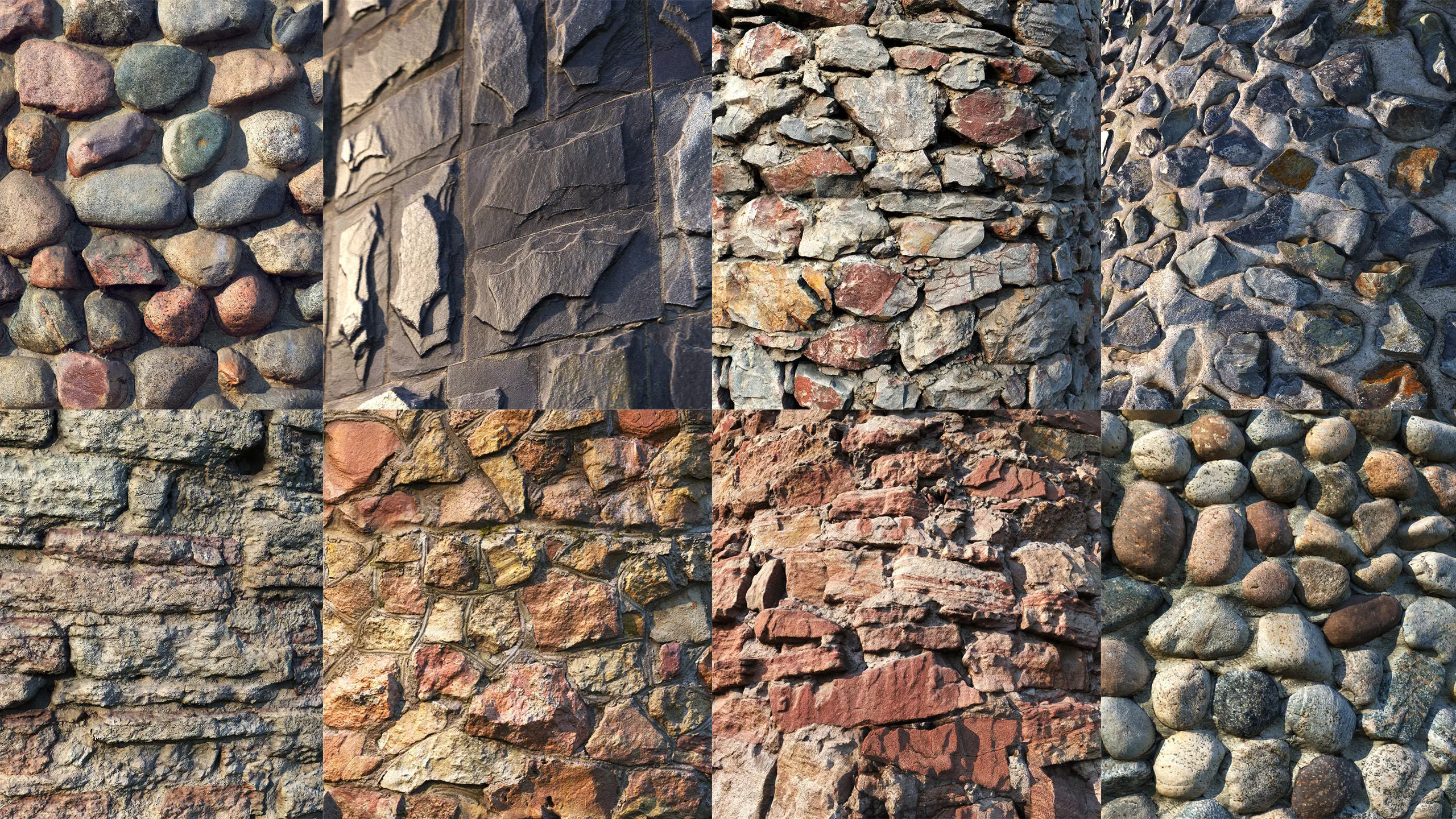 Realistic Masonry materials 3D Model Collection_0
