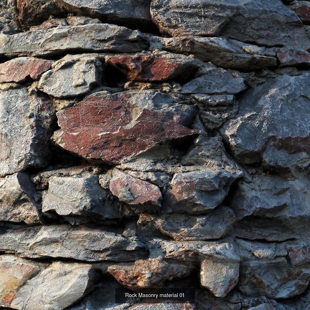 Realistic Masonry materials 3D Model Collection_6