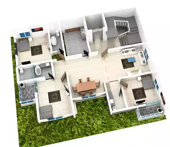 3D model-Floor plan-Home 3D model