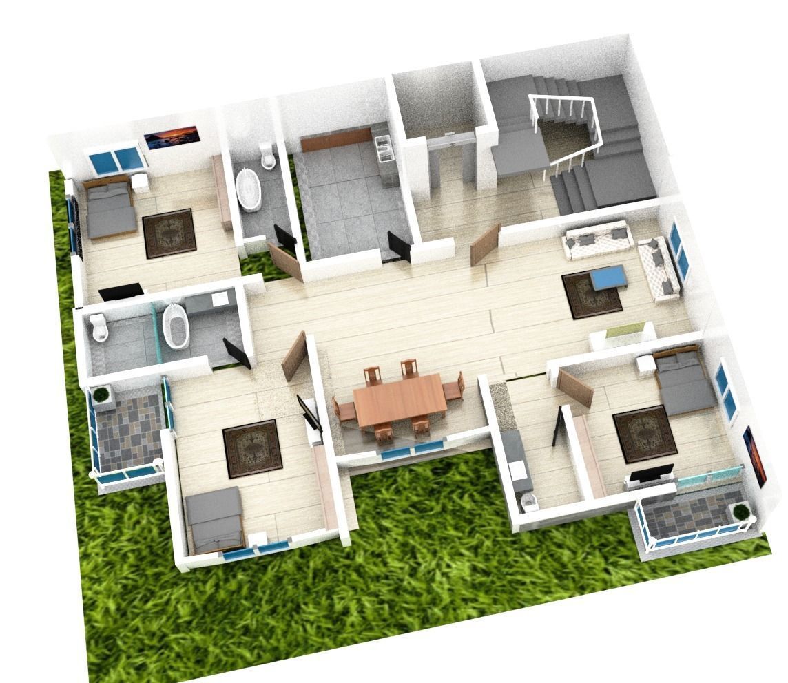 3D model-Floor plan-Home 3D model_12