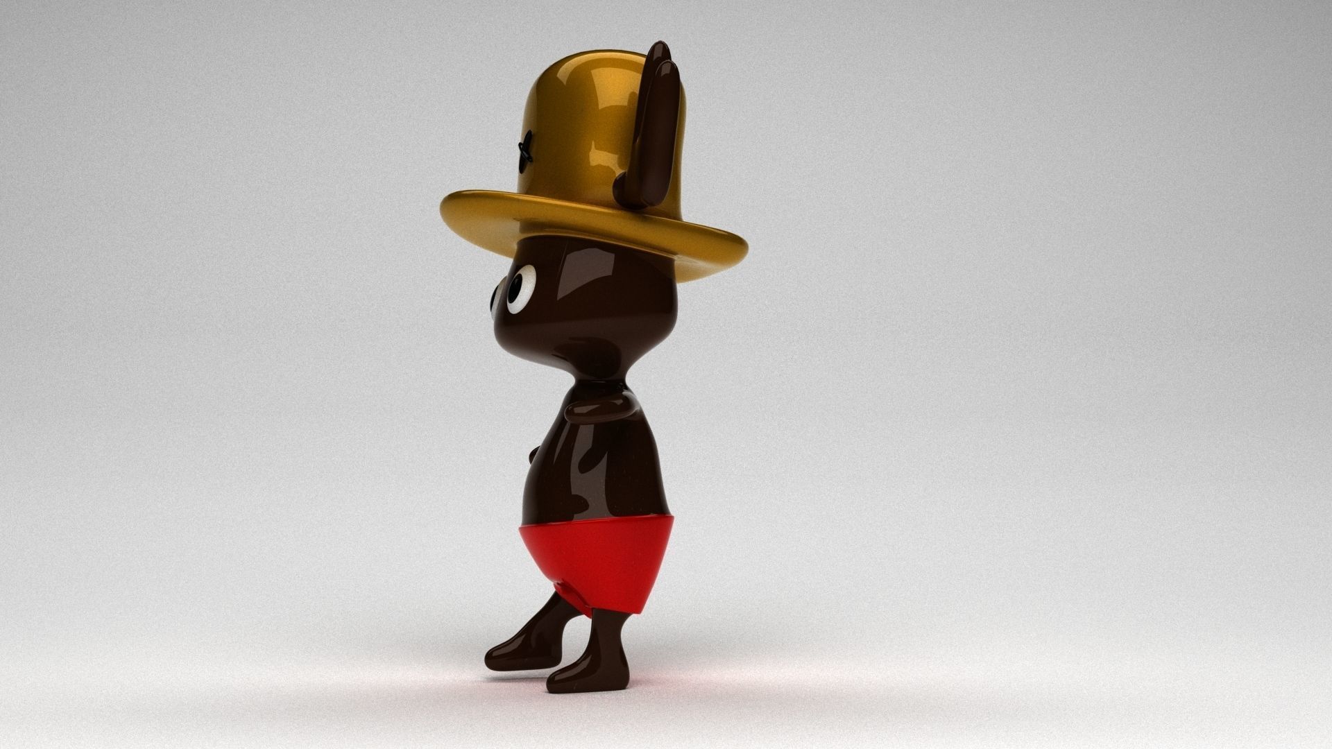 Chopper one piece character 3d modelling 3d max Low-poly 3D model_6