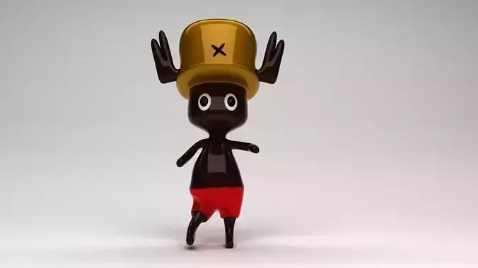 Chopper one piece character 3d modelling 3d max Low-poly 3D model
