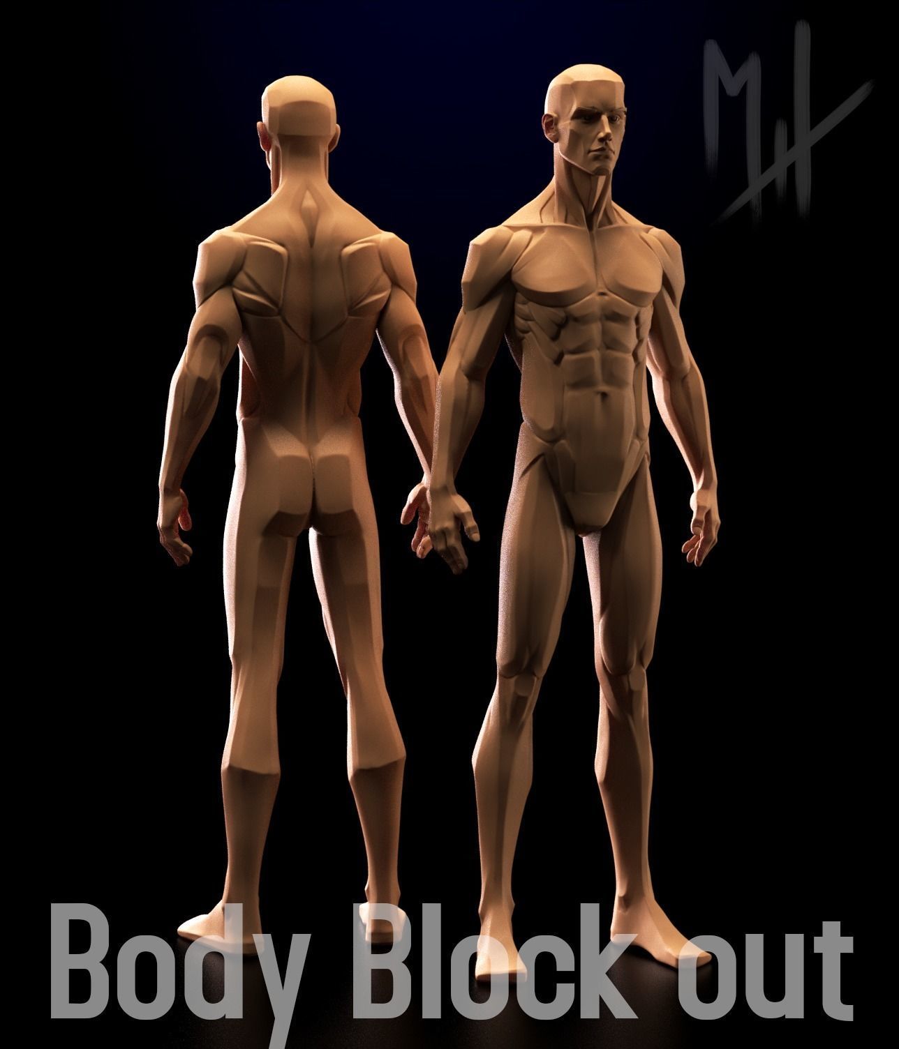 Body Block out 3D model_1