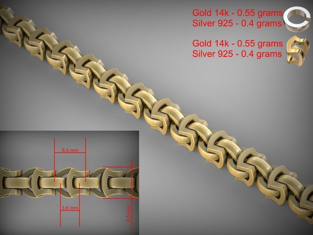 Chain Link 196 3D print model_4