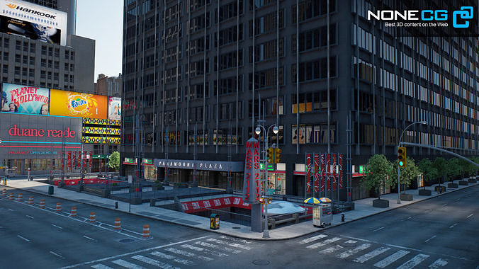 New York Broadway - 7th Avenue Set 2 V2 3D model 6