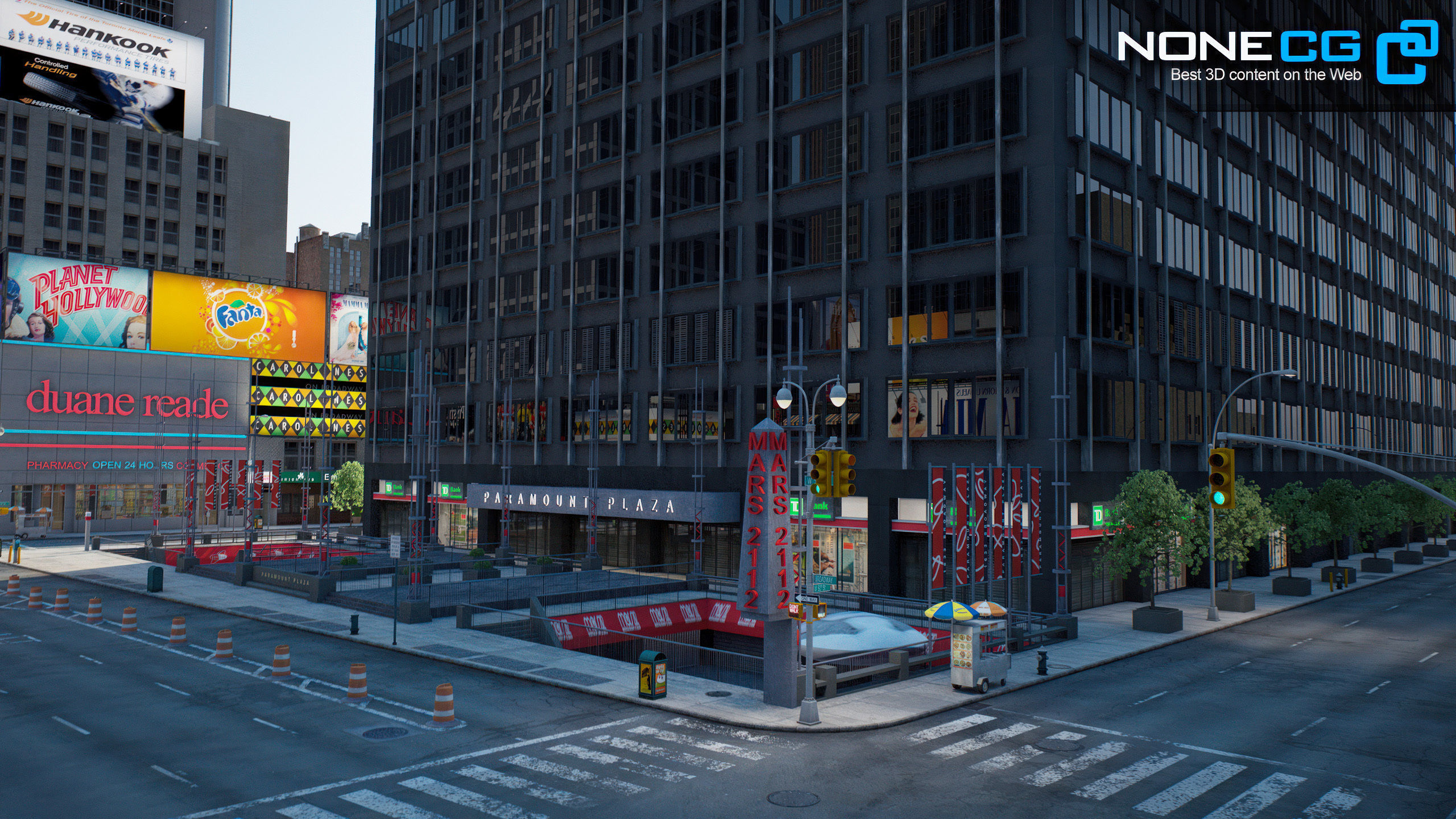 NYC Broadway - 7th Avenue Set 2 V2 3D model_5