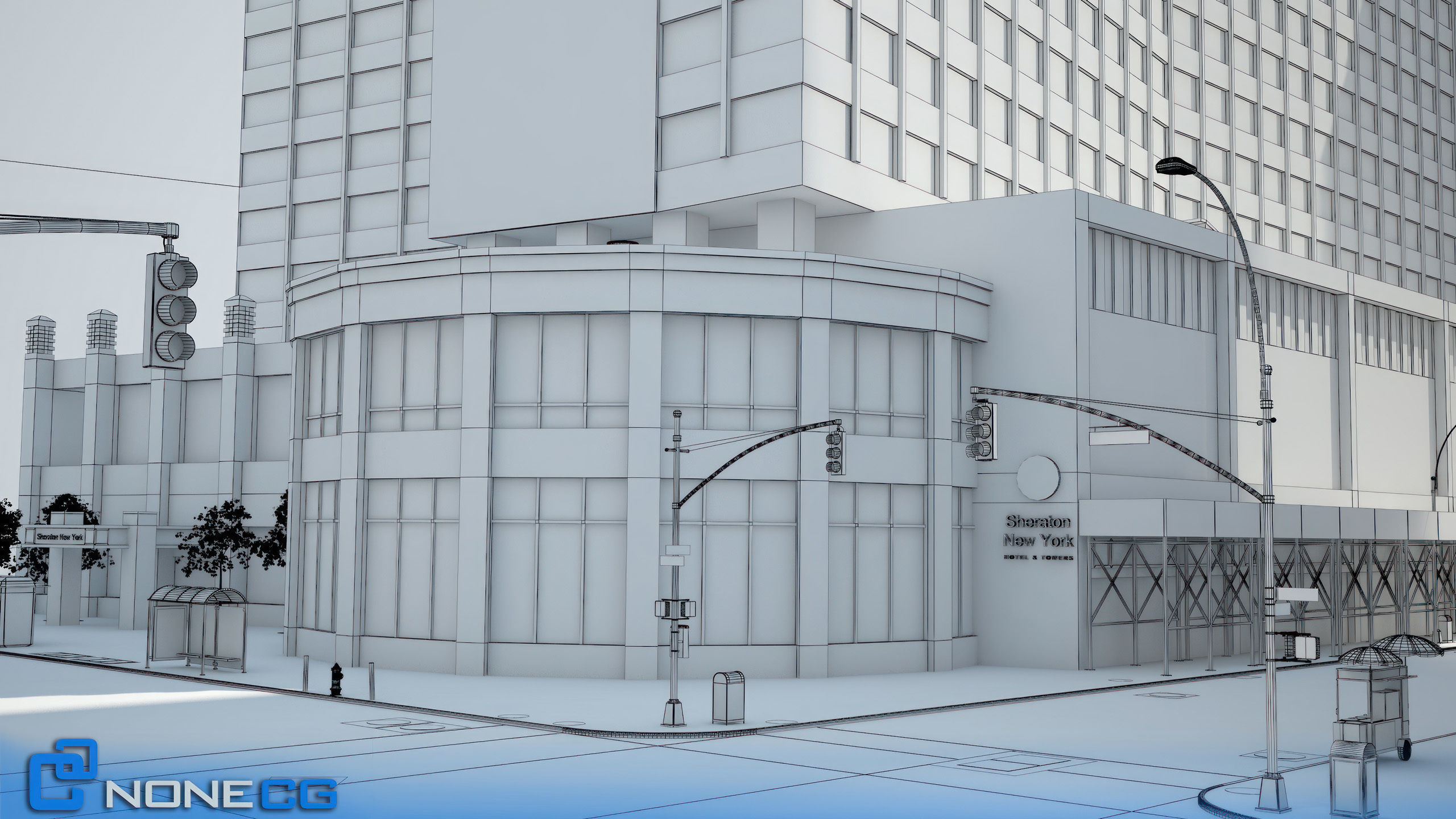 NYC Broadway - 7th Avenue Set 2 V2 3D model_25