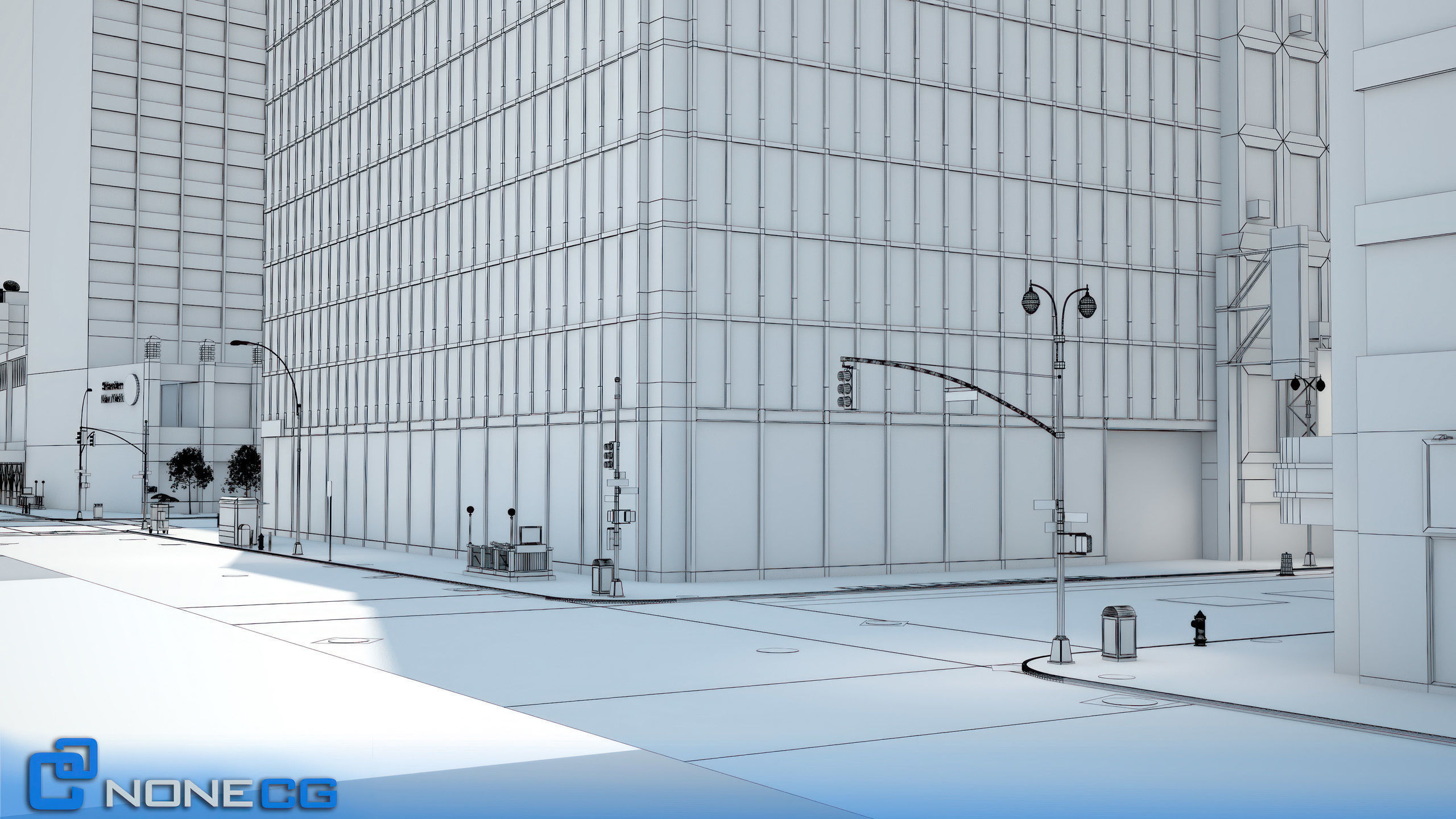 NYC Broadway - 7th Avenue Set 2 V2 3D model_22