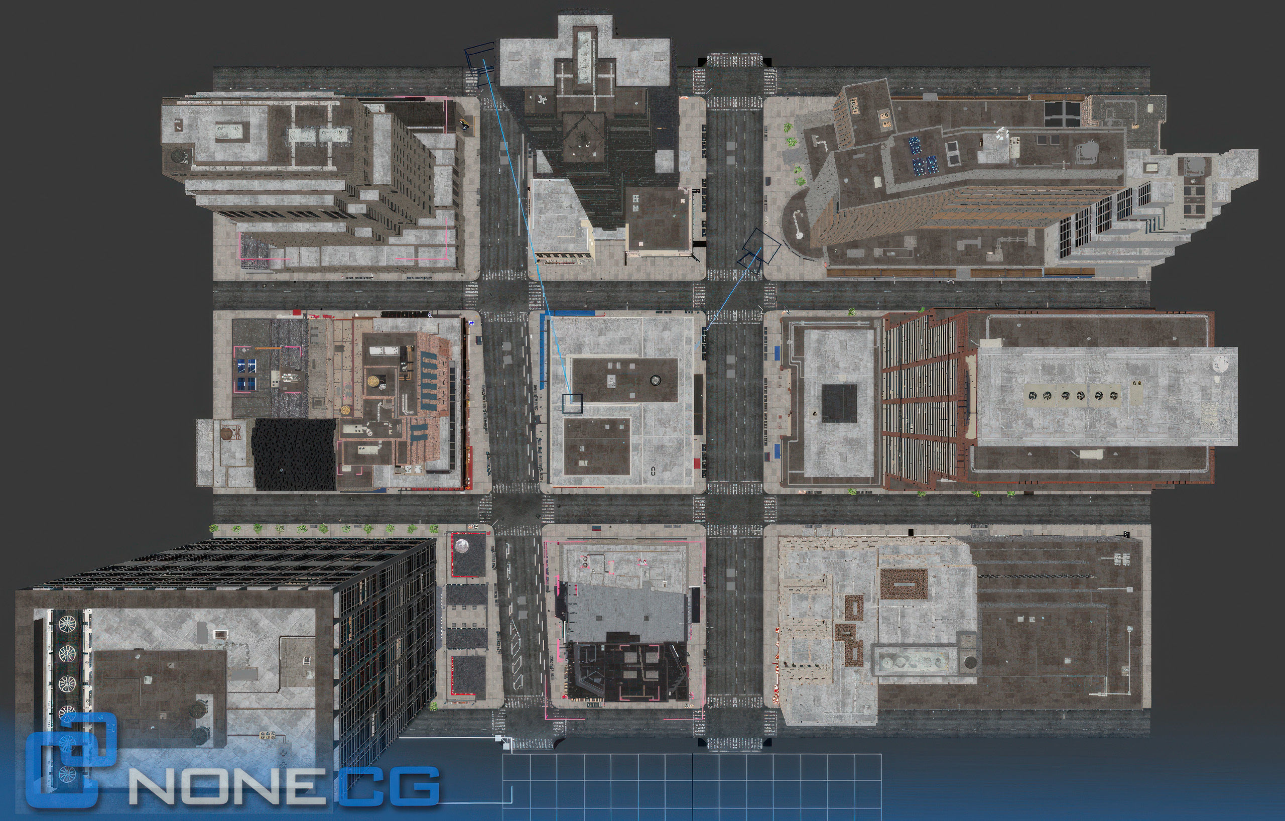 NYC Broadway - 7th Avenue Set 2 V2 3D model_26