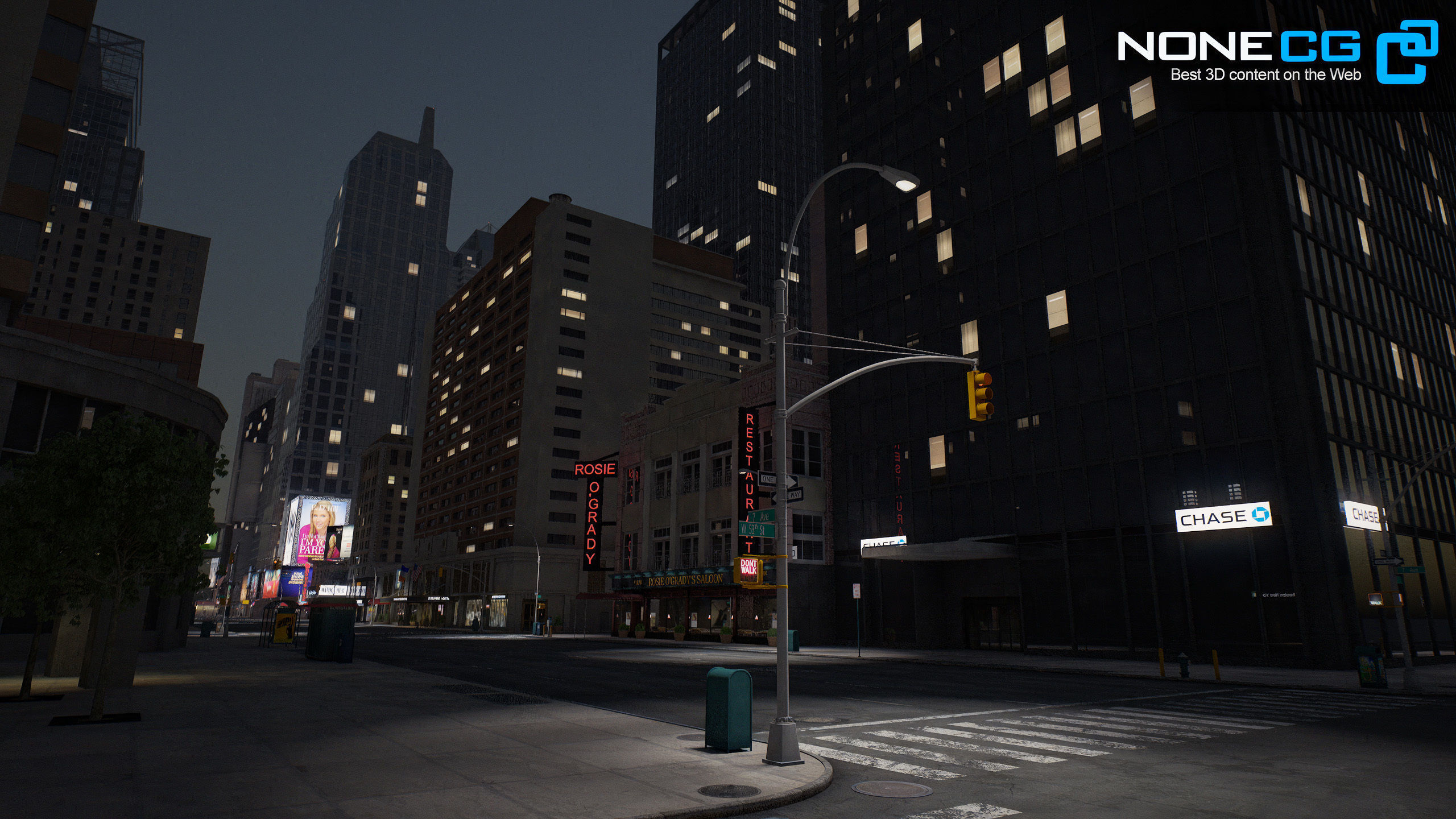 NYC Broadway - 7th Avenue Set 2 V2 3D model_13