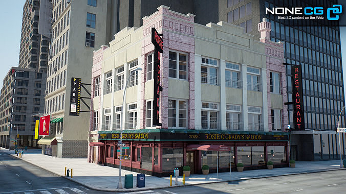 New York Broadway - 7th Avenue Set 2 V2 3D model 5