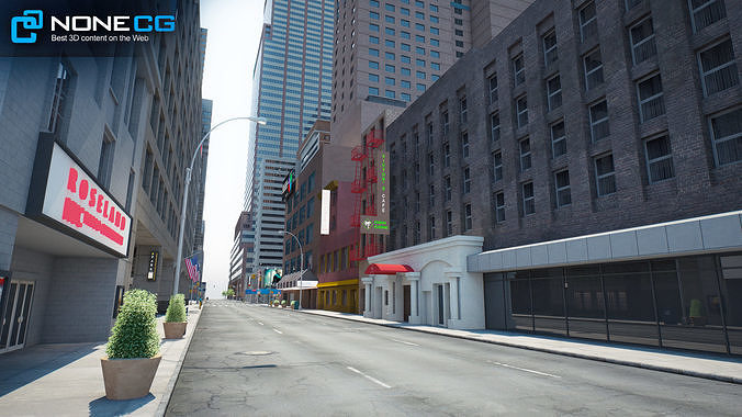 New York Broadway - 7th Avenue Set 2 V2 3D model 7