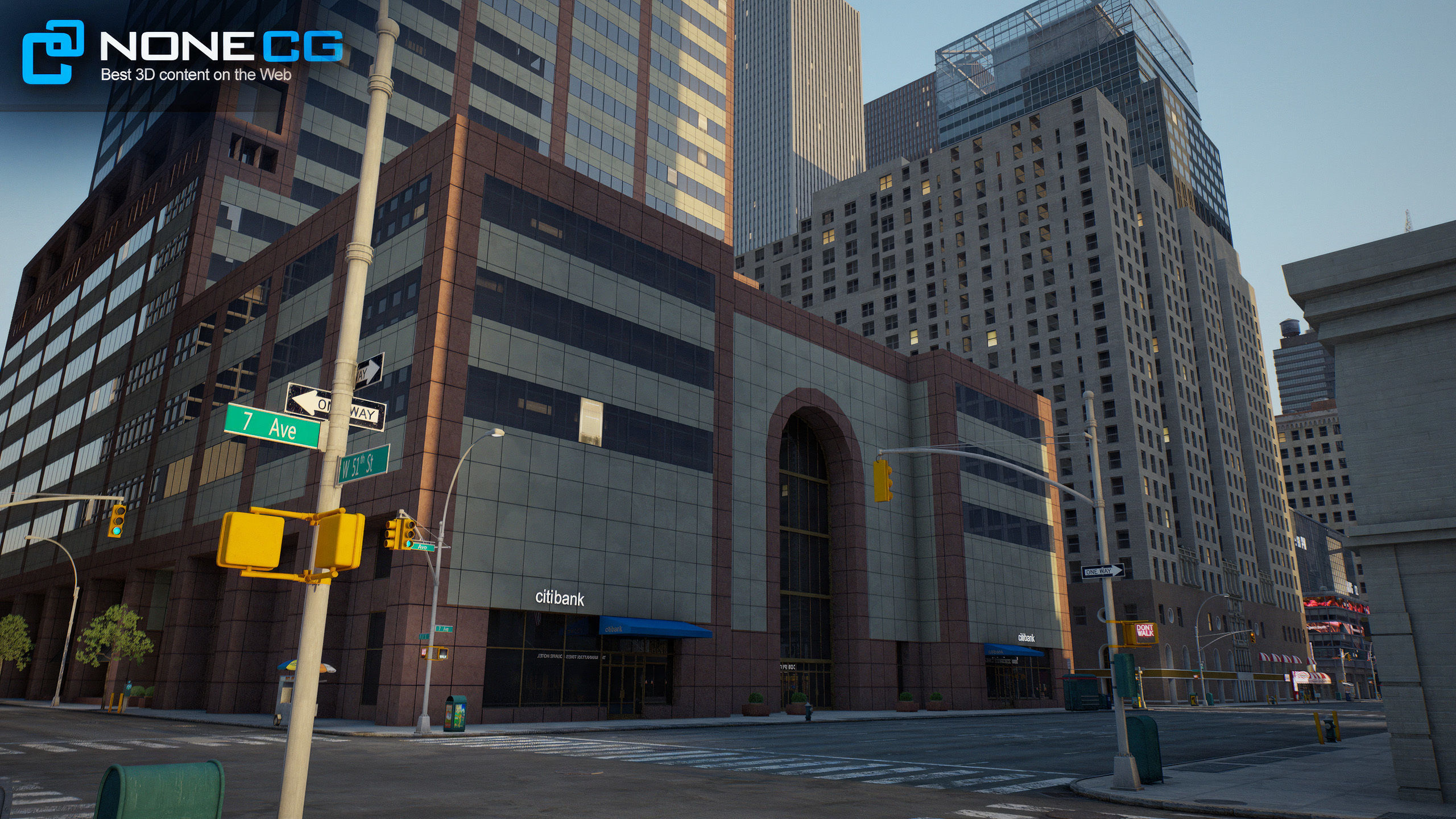 NYC Broadway - 7th Avenue Set 2 V2 3D model_18