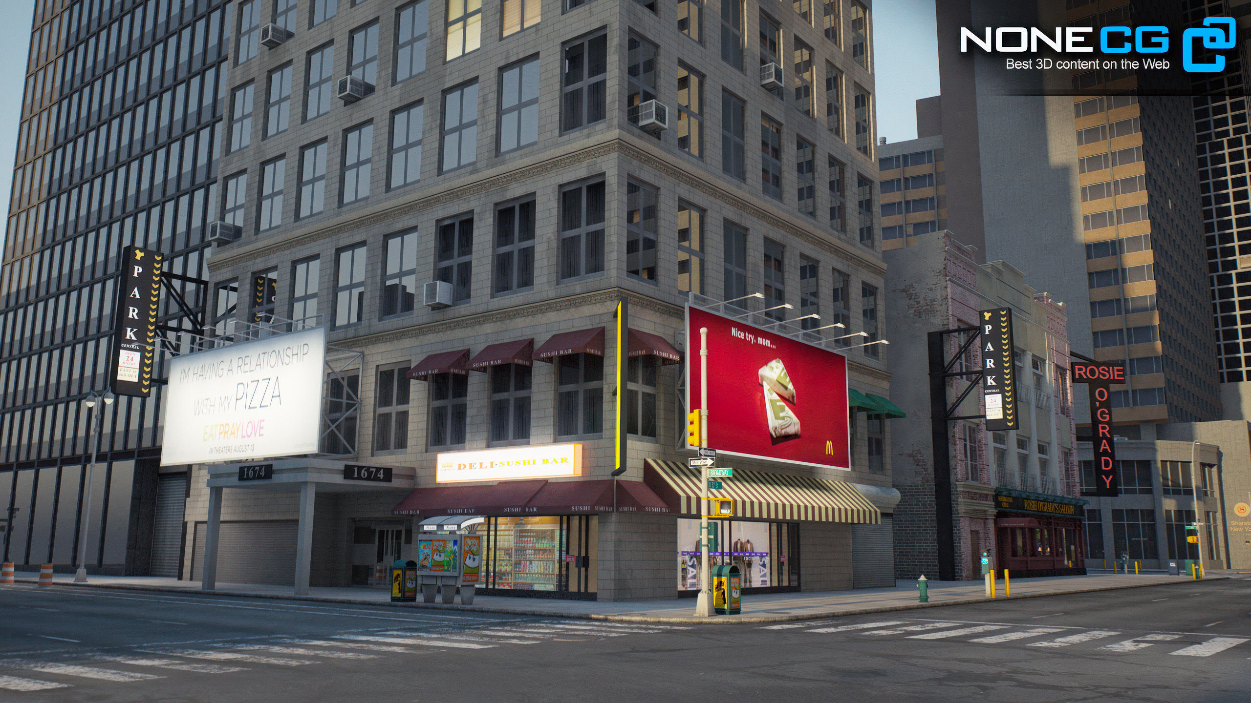 NYC Broadway - 7th Avenue Set 2 V2 3D model_20