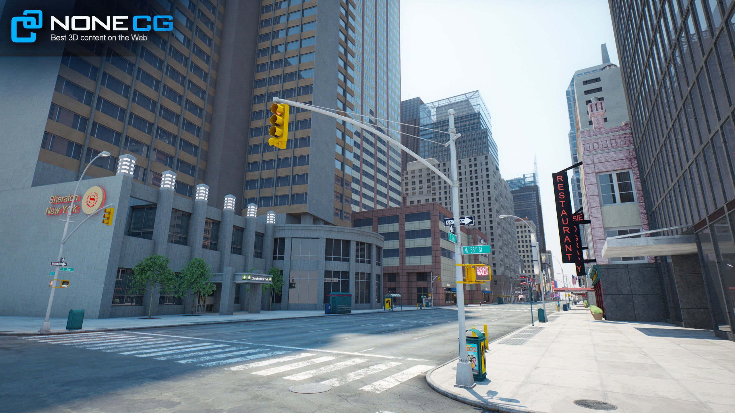 NYC Broadway - 7th Avenue Set 2 V2 3D model_14