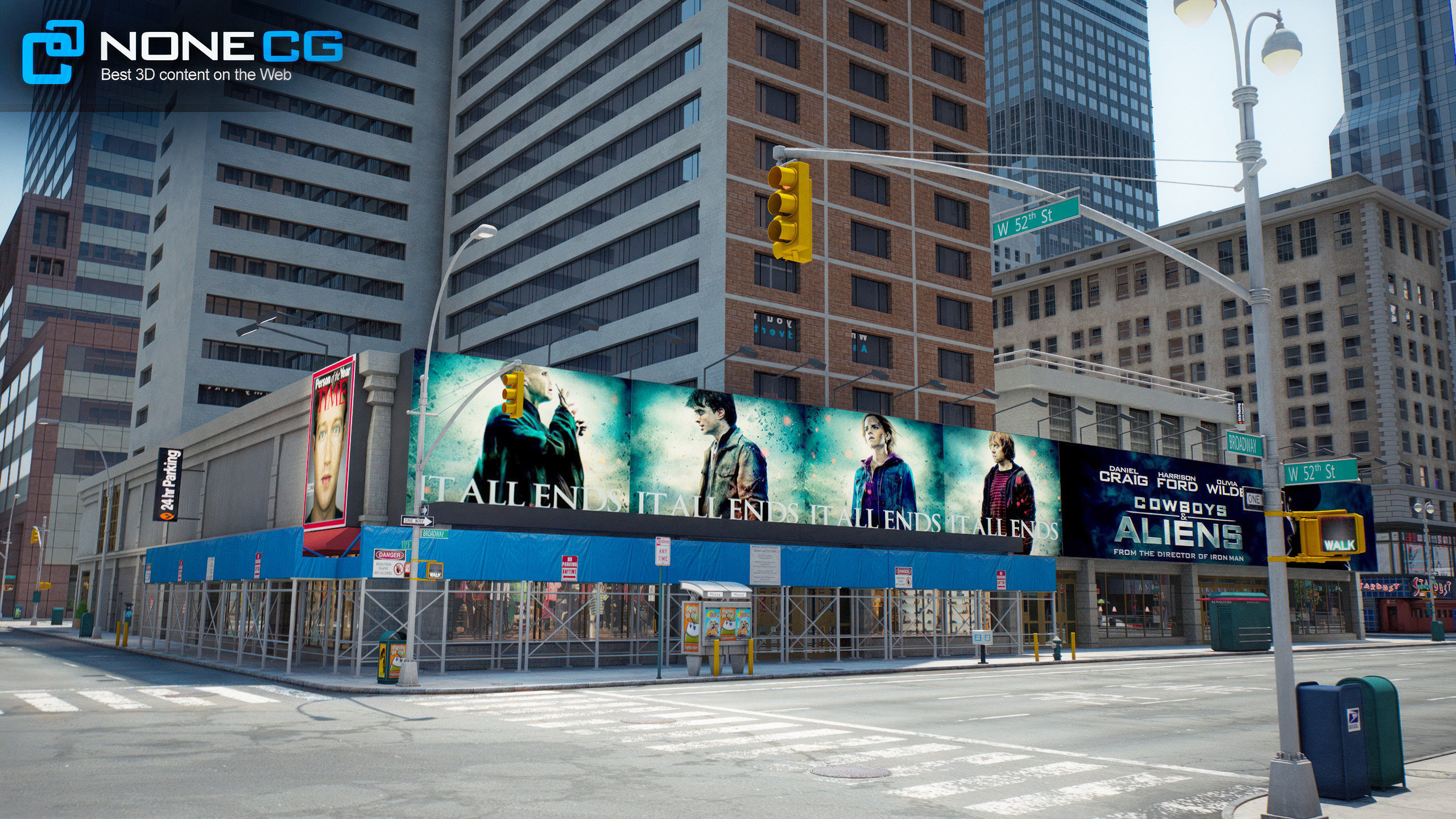 NYC Broadway - 7th Avenue Set 2 V2 3D model_15