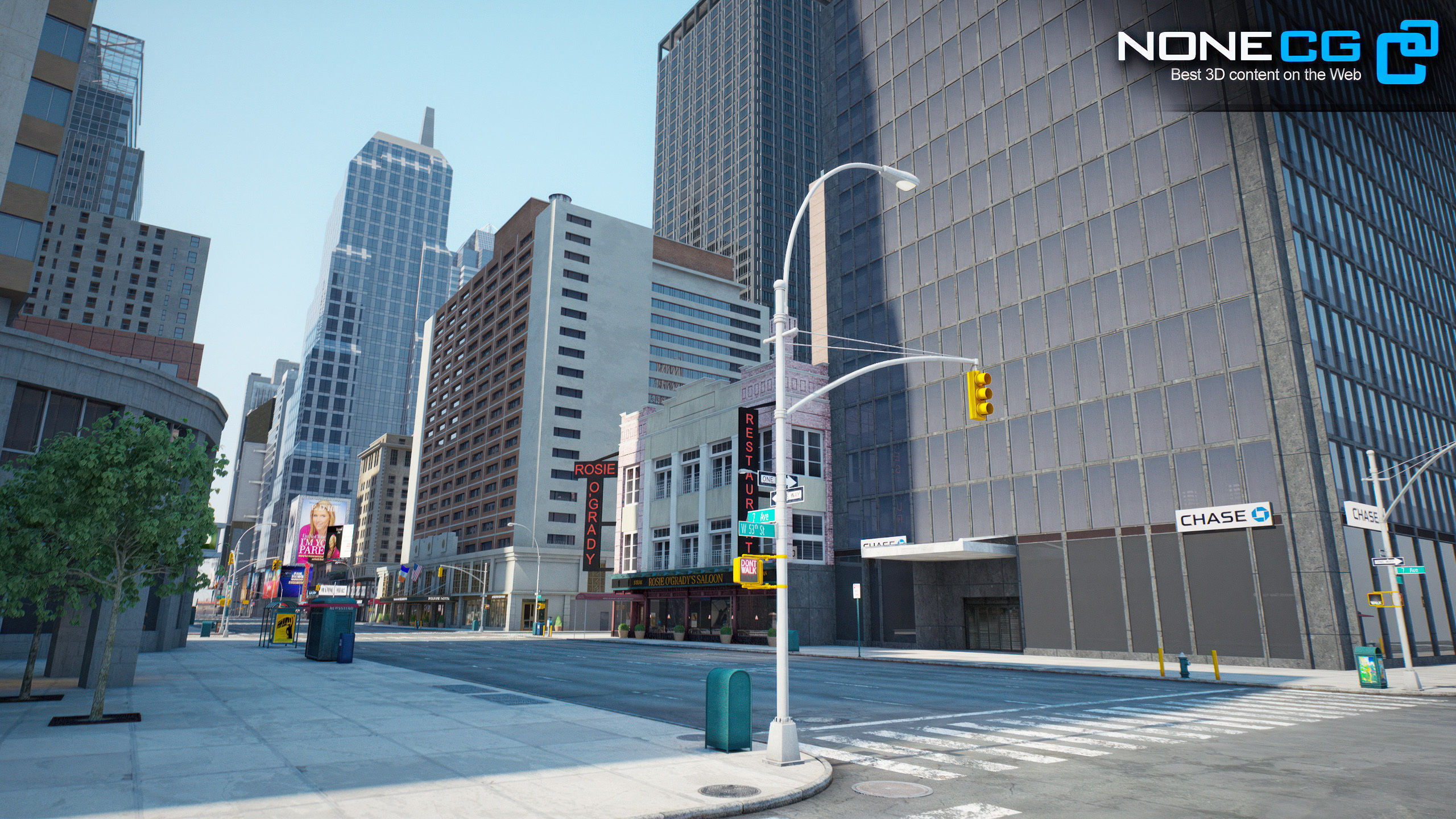 NYC Broadway - 7th Avenue Set 2 V2 3D model_10