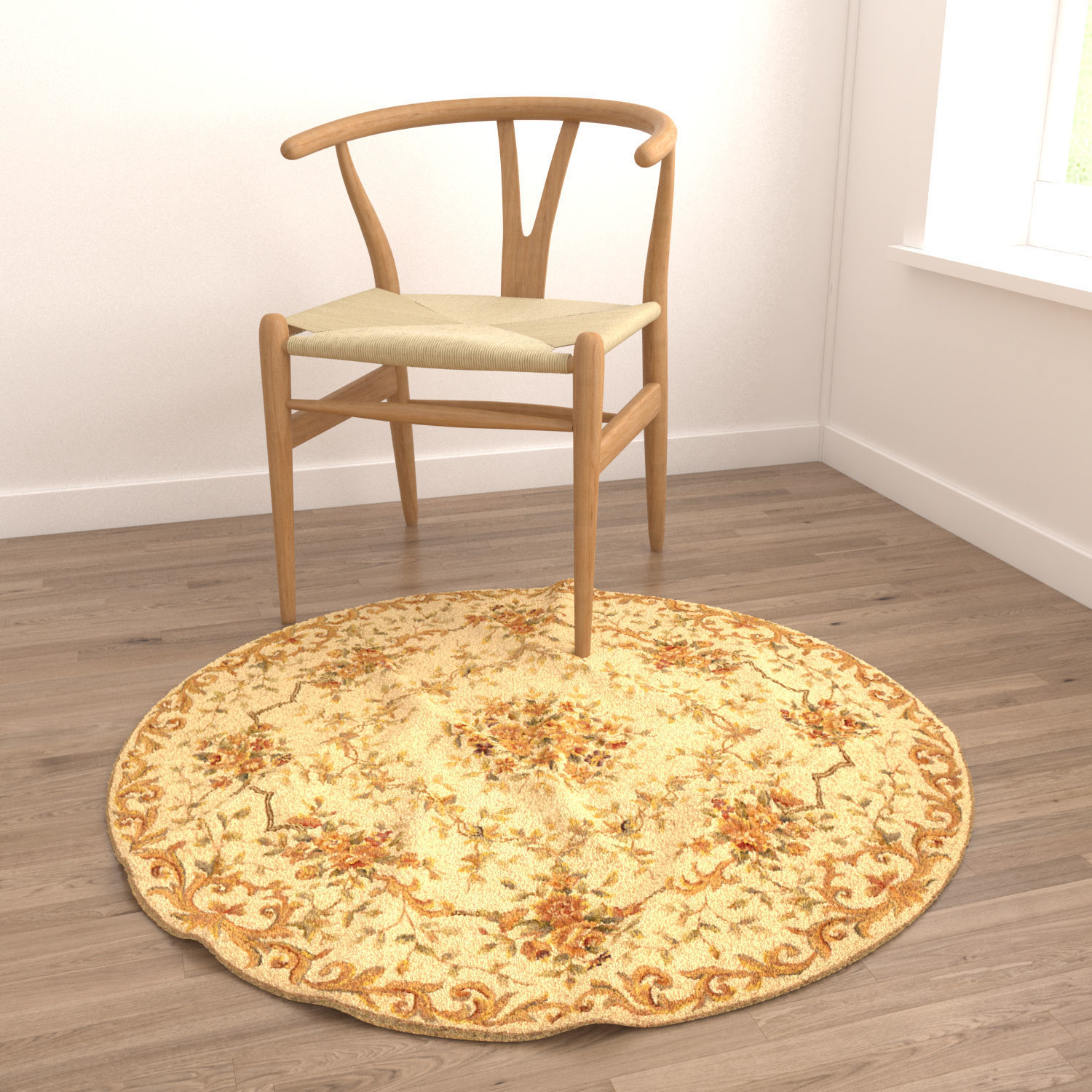 Round Rug Set 201 3D model_3