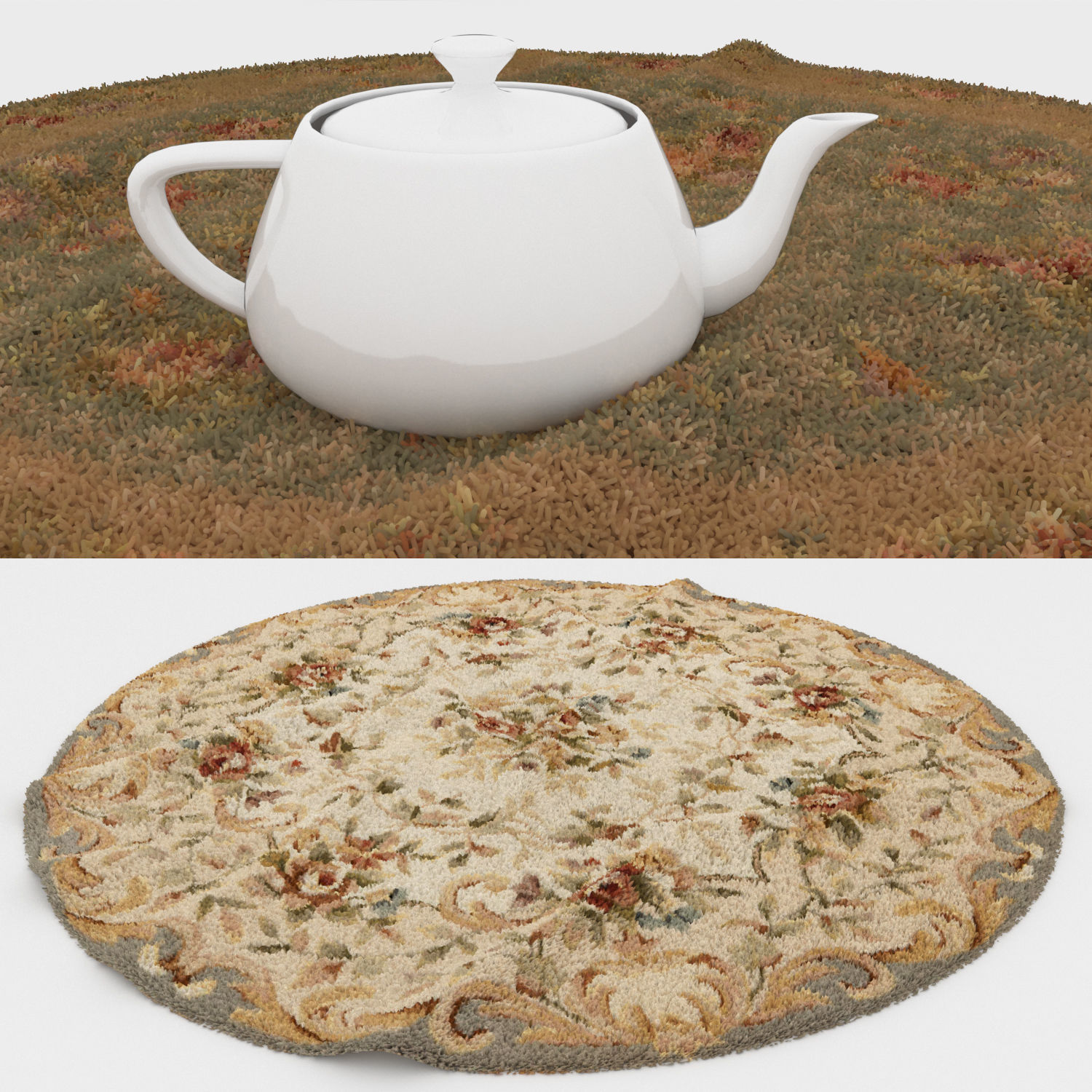 Round Rug Set 201 3D model_2