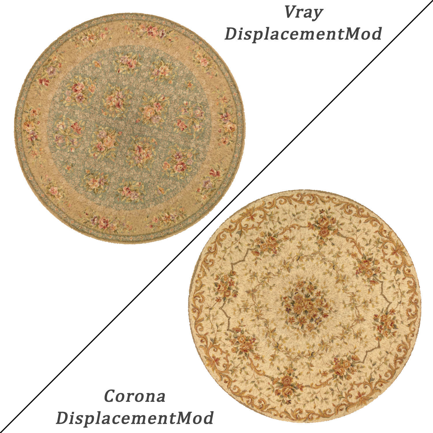 Round Rug Set 201 3D model_1