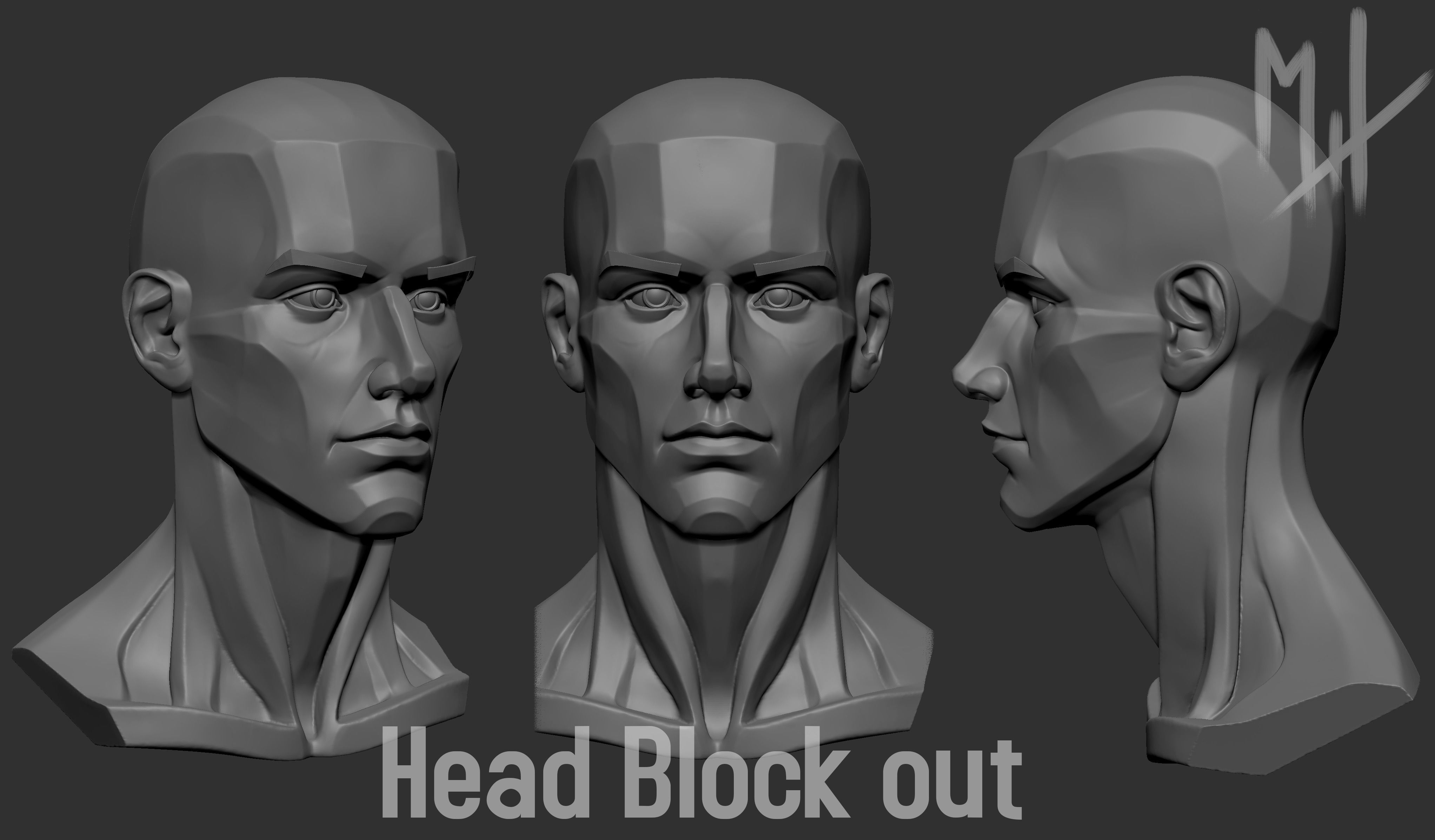 Head Block out FREE Free 3D model_0