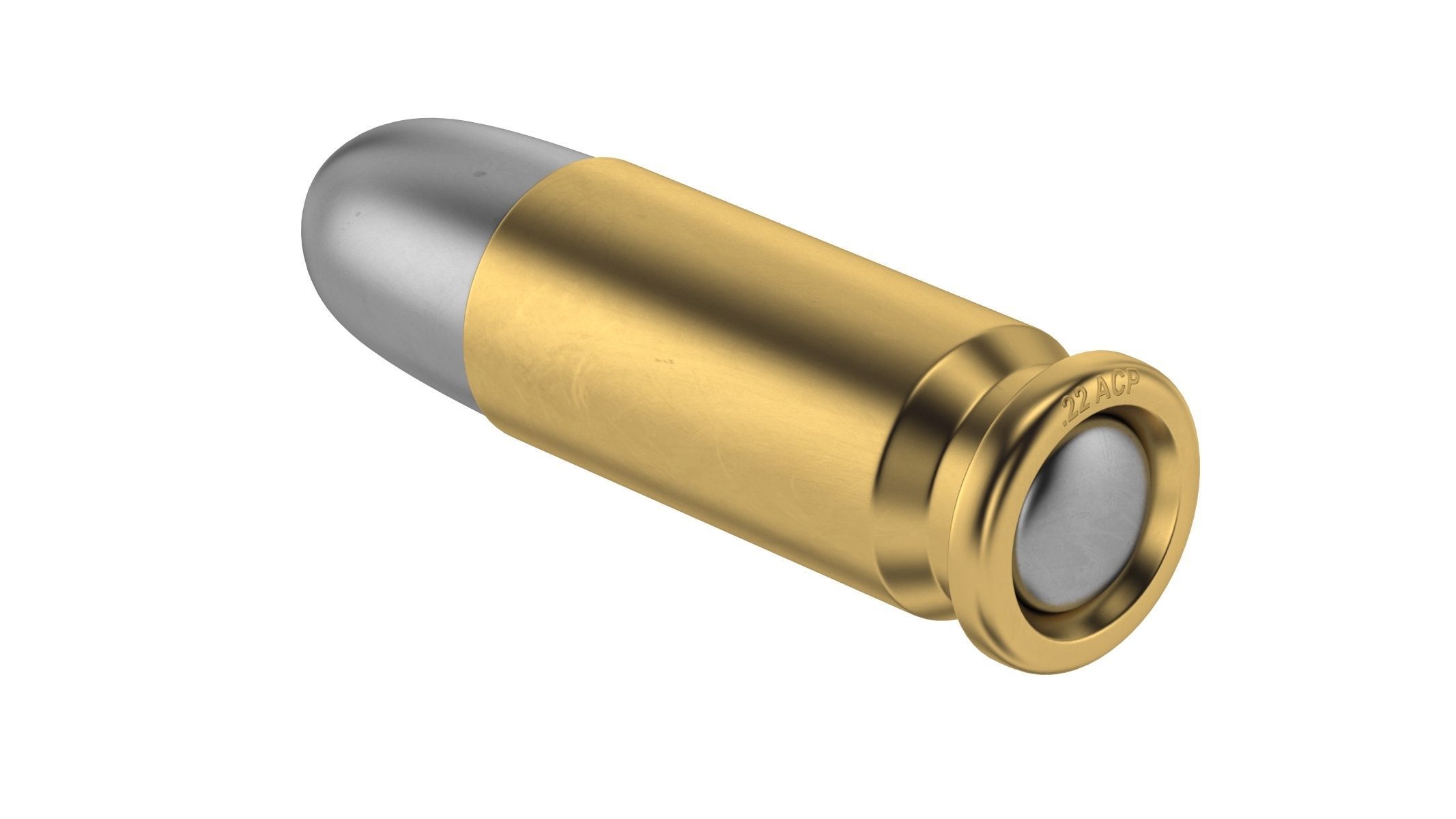  Bullet 22 ACP Low-poly 3D model_1