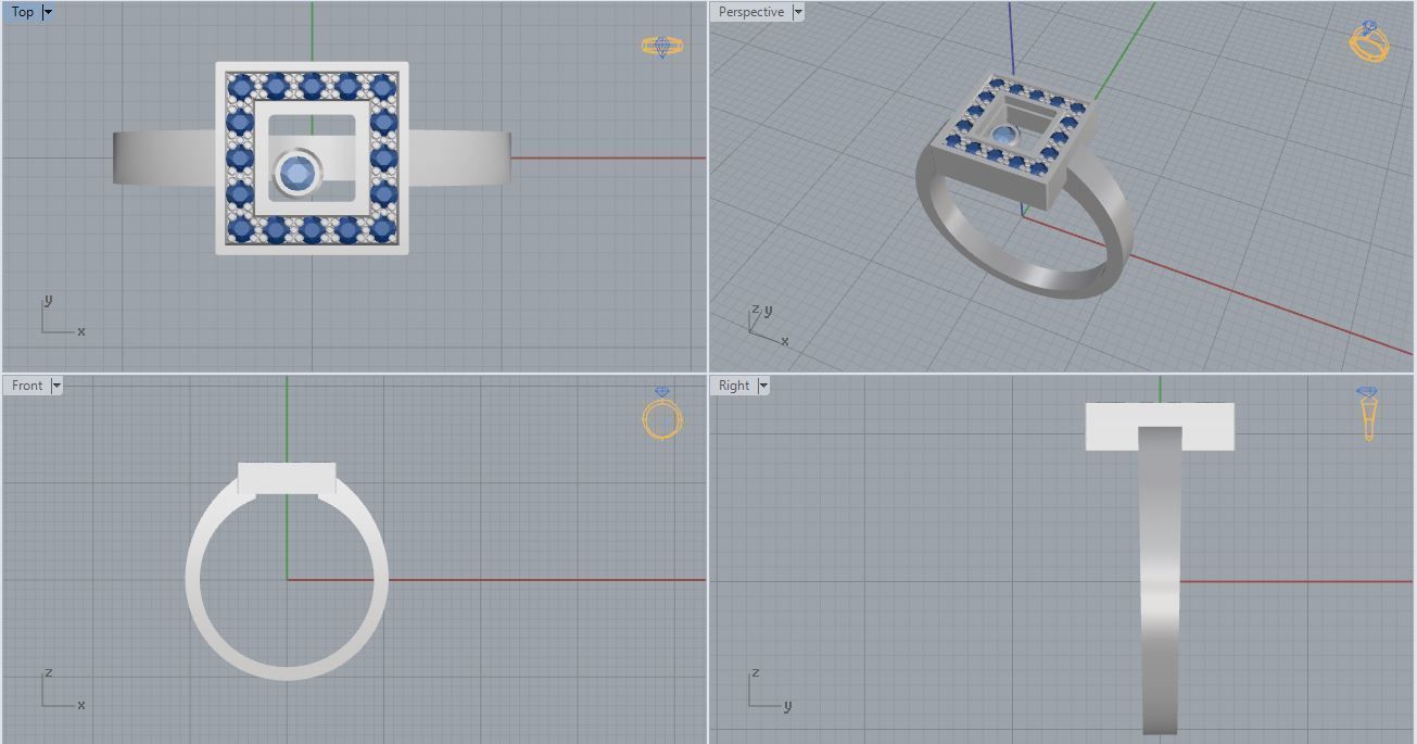 Chopard Ring 3D print model_7