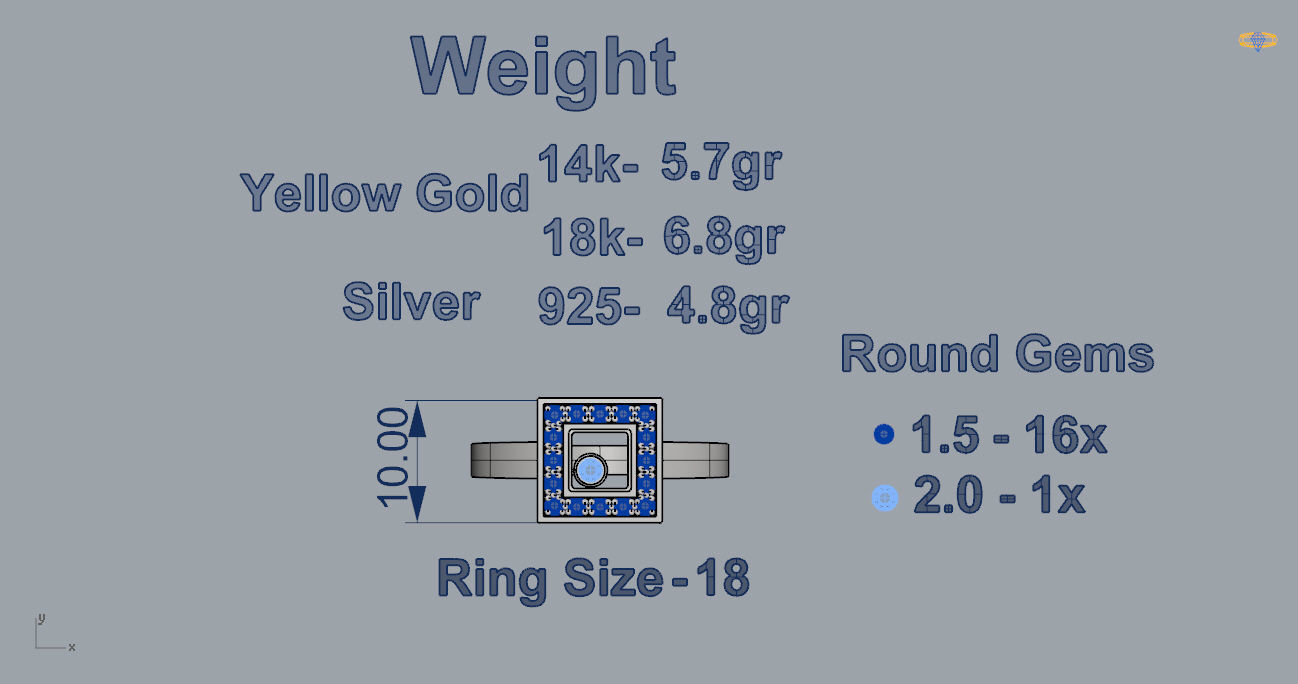 Chopard Ring 3D print model_5