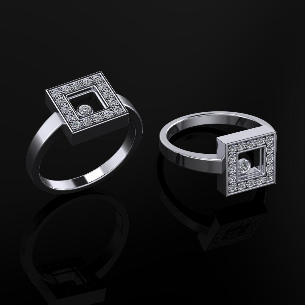 Chopard Ring 3D print model_3