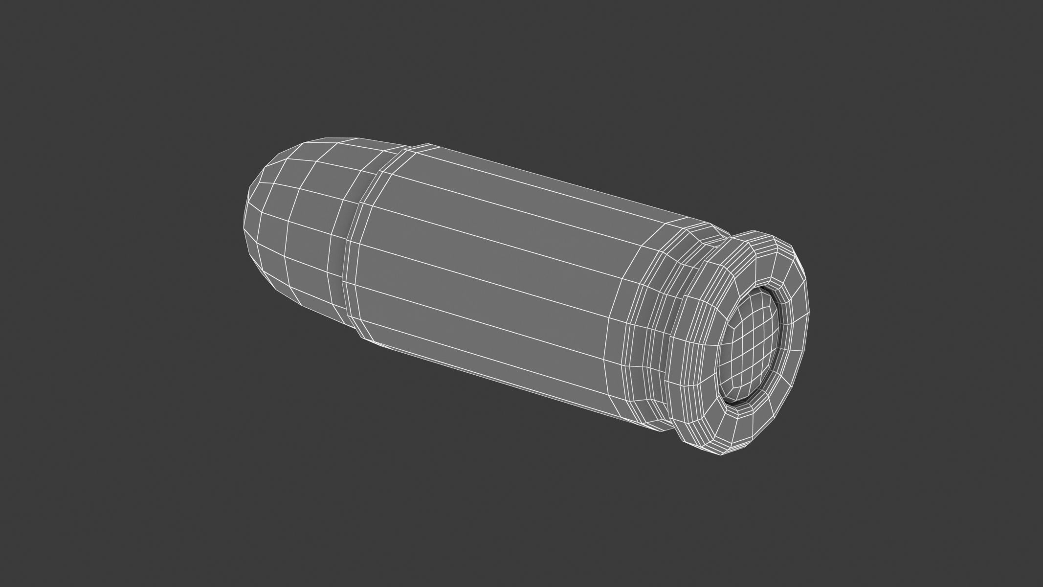 Bullet 32 ACP Low-poly 3D model_6