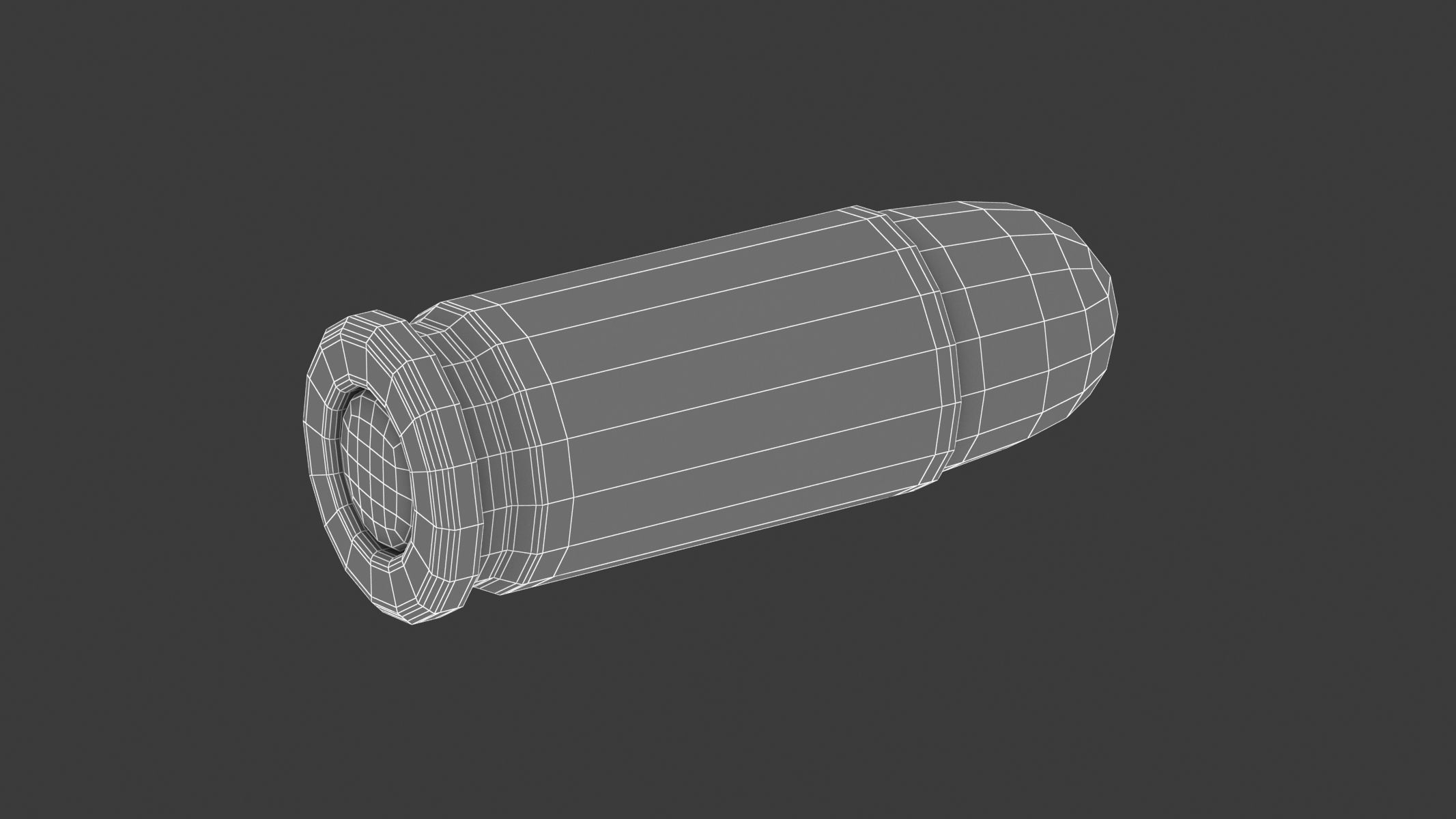 Bullet 32 ACP Low-poly 3D model_5