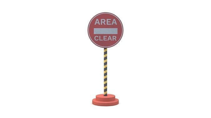 Street Sign 20 Low-poly 3D model
