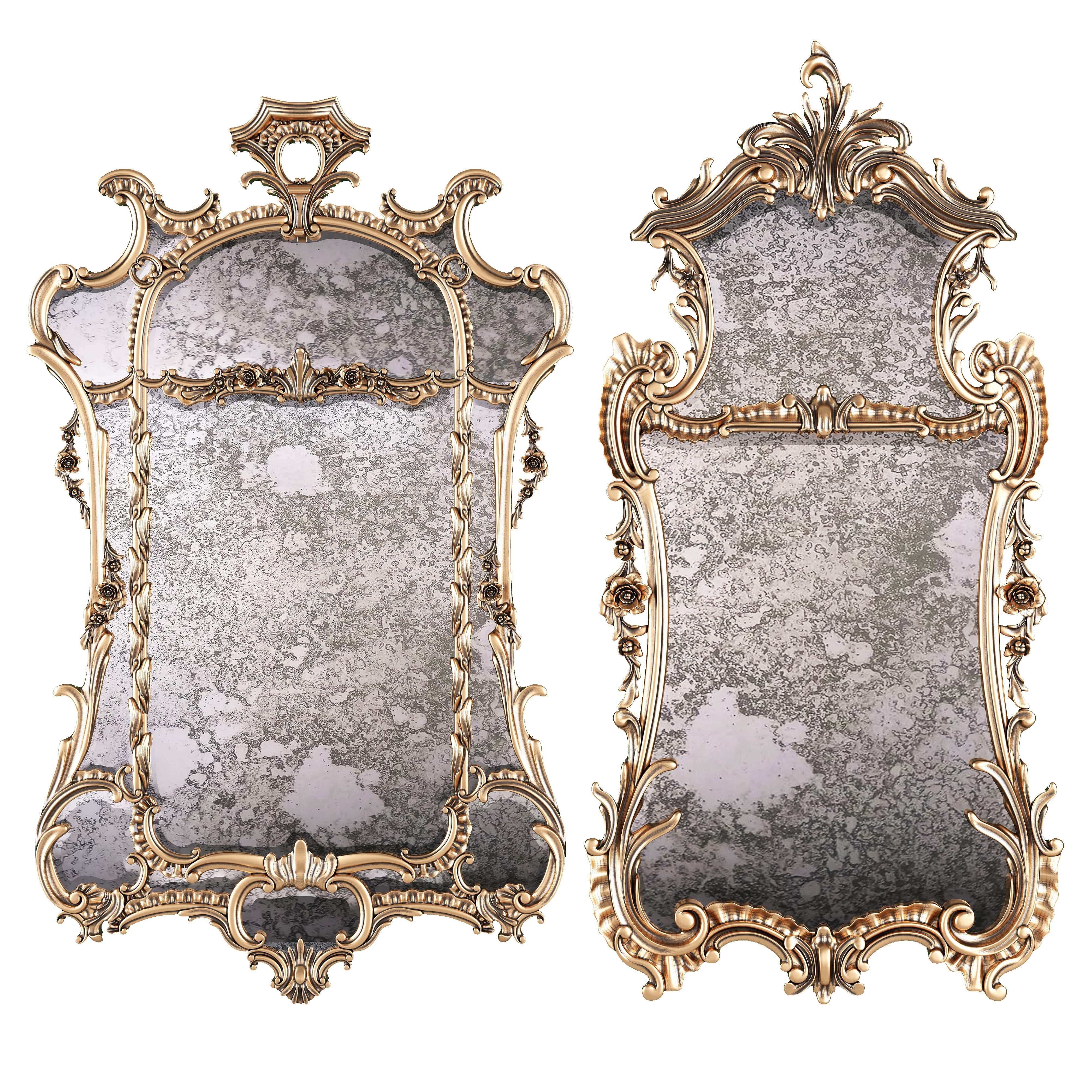 george 2 mirror set 3D model_1