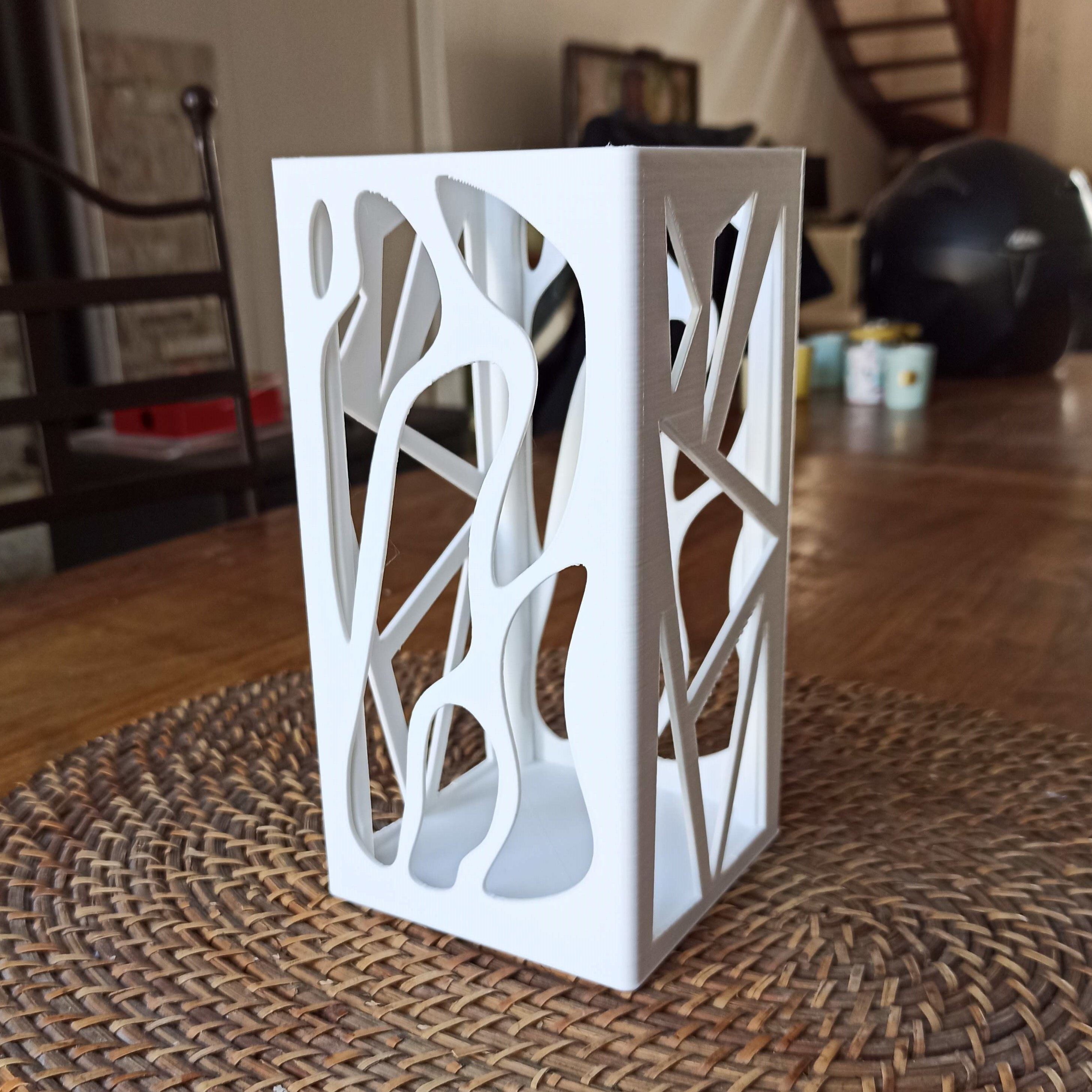 Art deco vase candle holder 3D print model_5