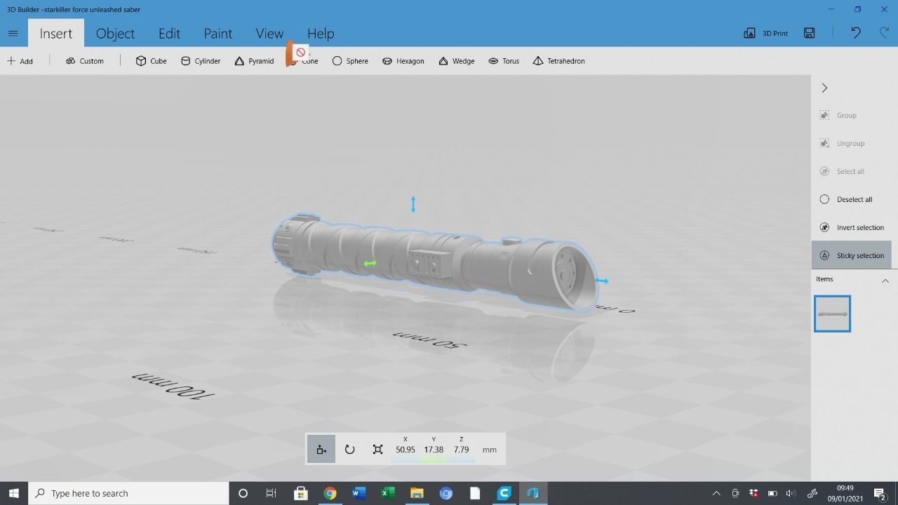 Starkiller Galen Marek force unleashed 2 saber hilt 3D print model_4
