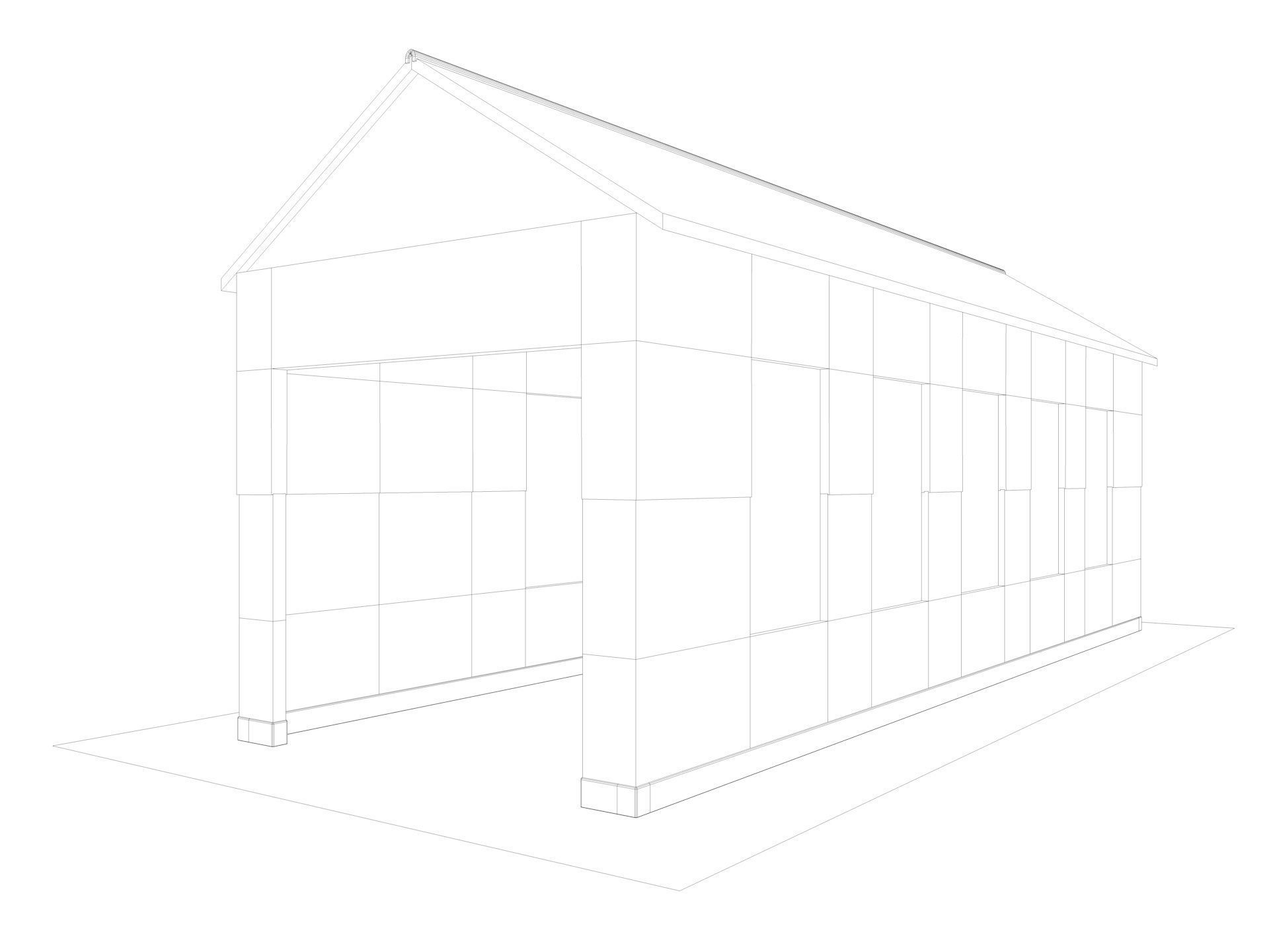 Abandoned industrial Building Low-poly 3D model_7