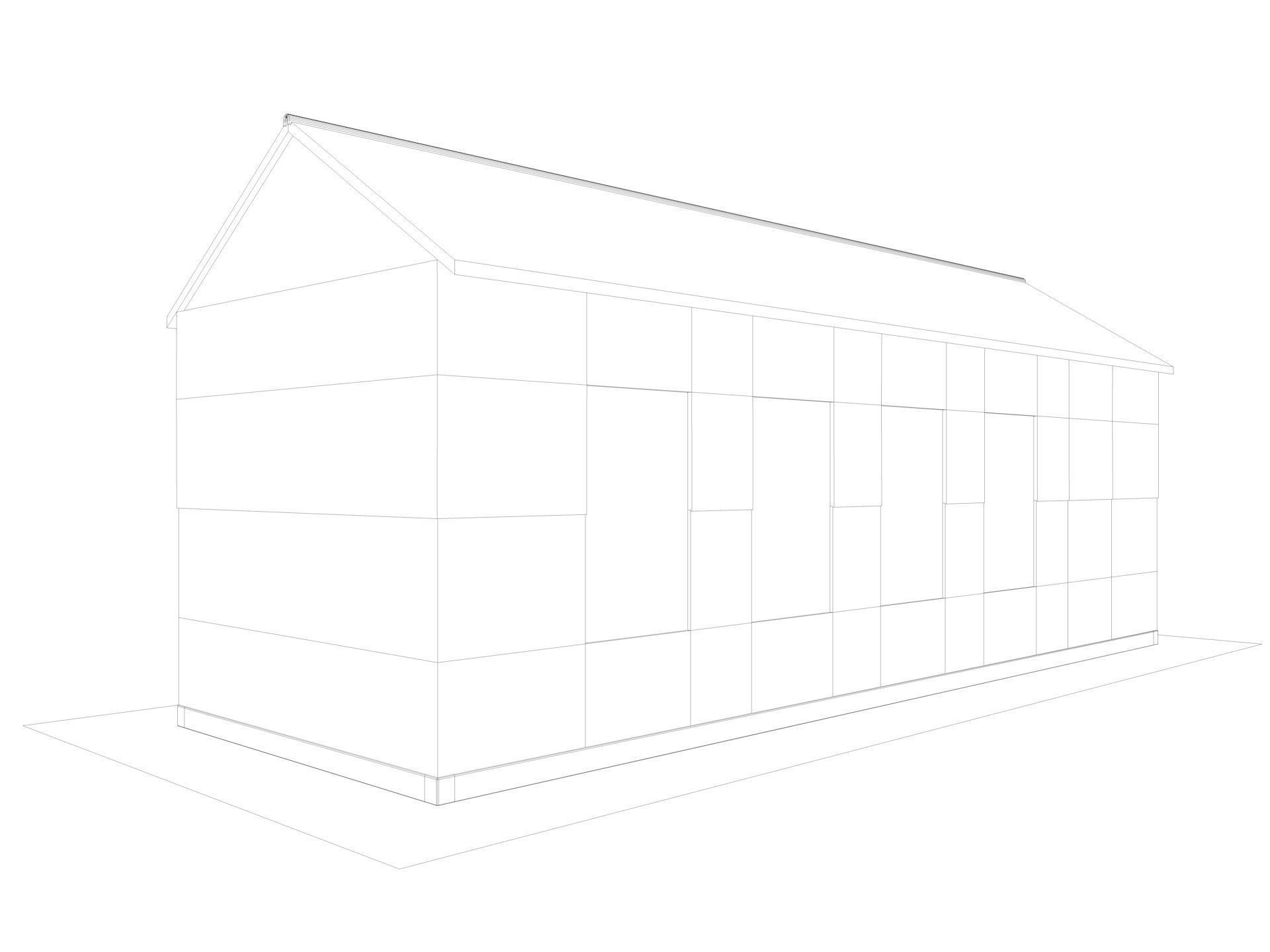 Abandoned industrial Building Low-poly 3D model_9