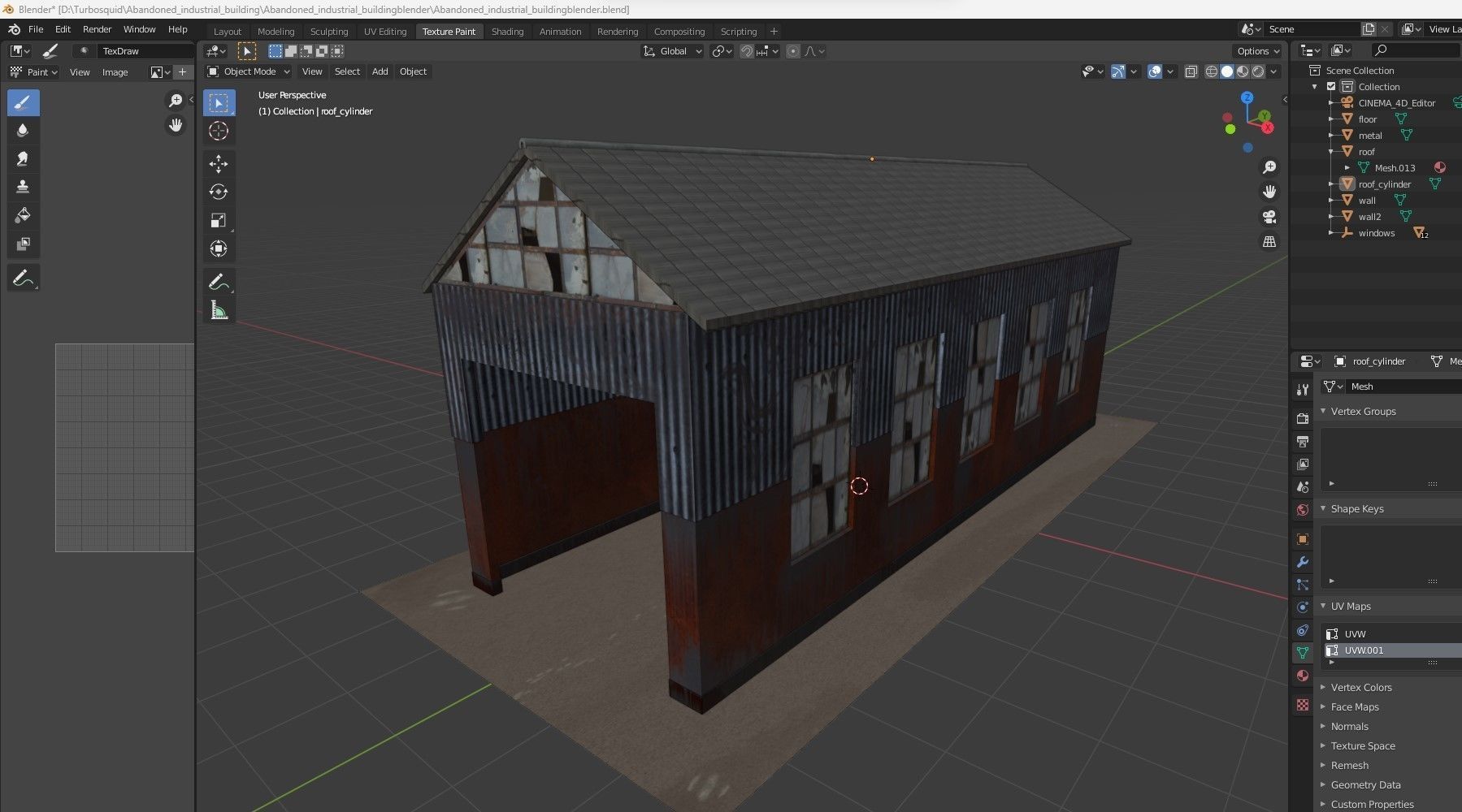 Abandoned industrial Building Low-poly 3D model_14