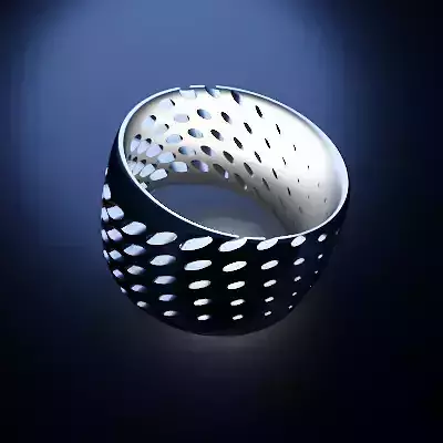 The WaveRing wall light with holes in it