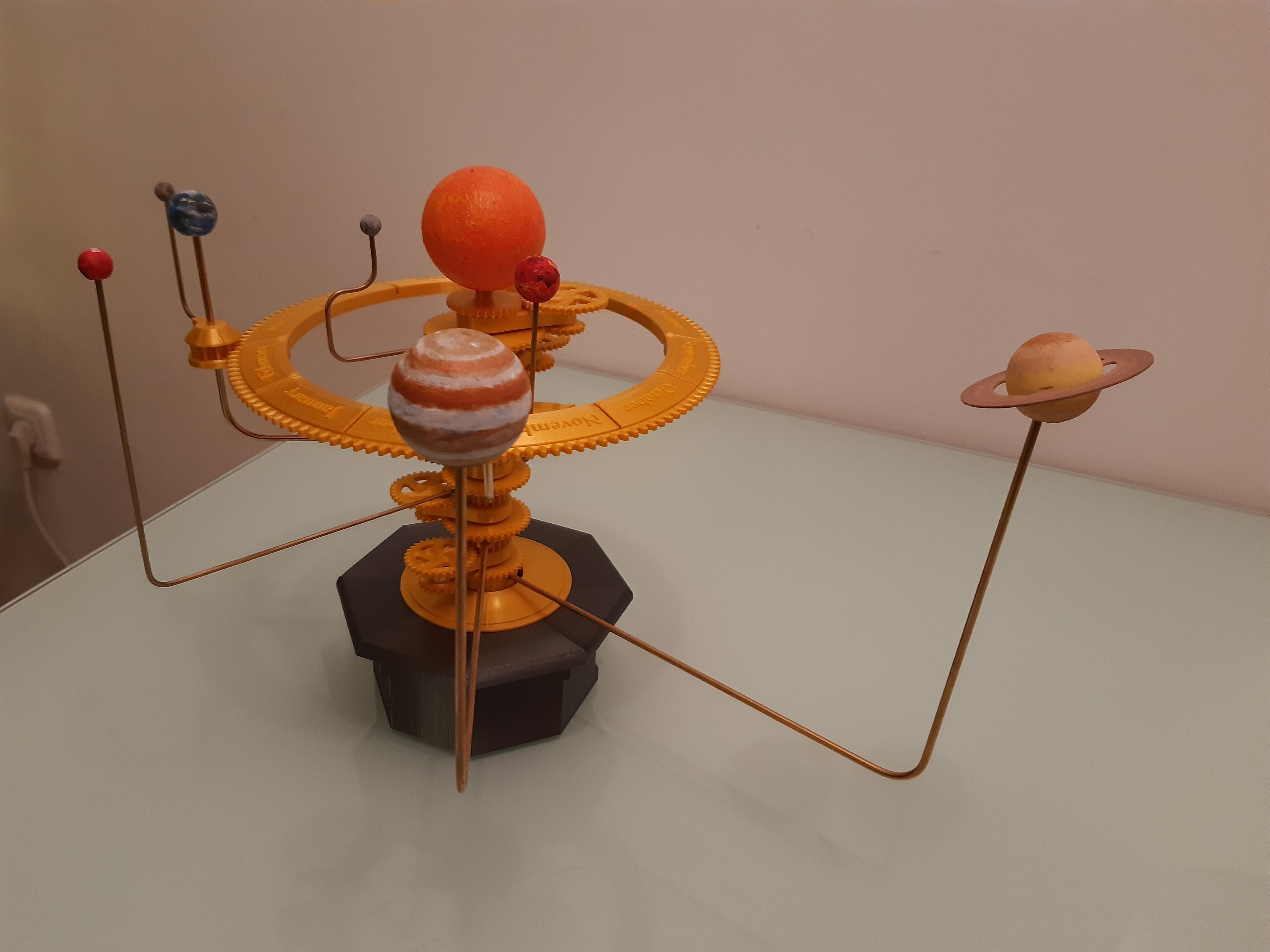 Solar System Orrery 3D print model_4