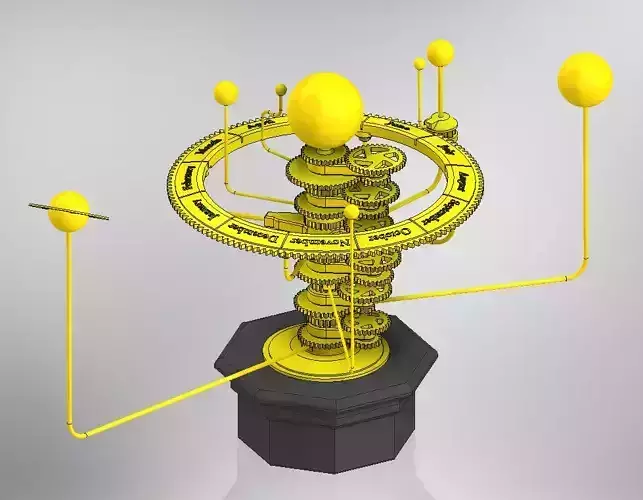 Solar System Orrery 3D print model