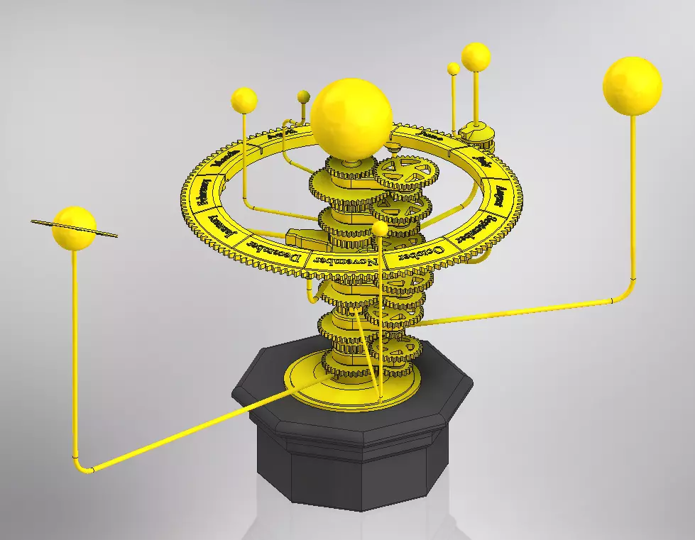 Solar System Orrery 3D print model_0