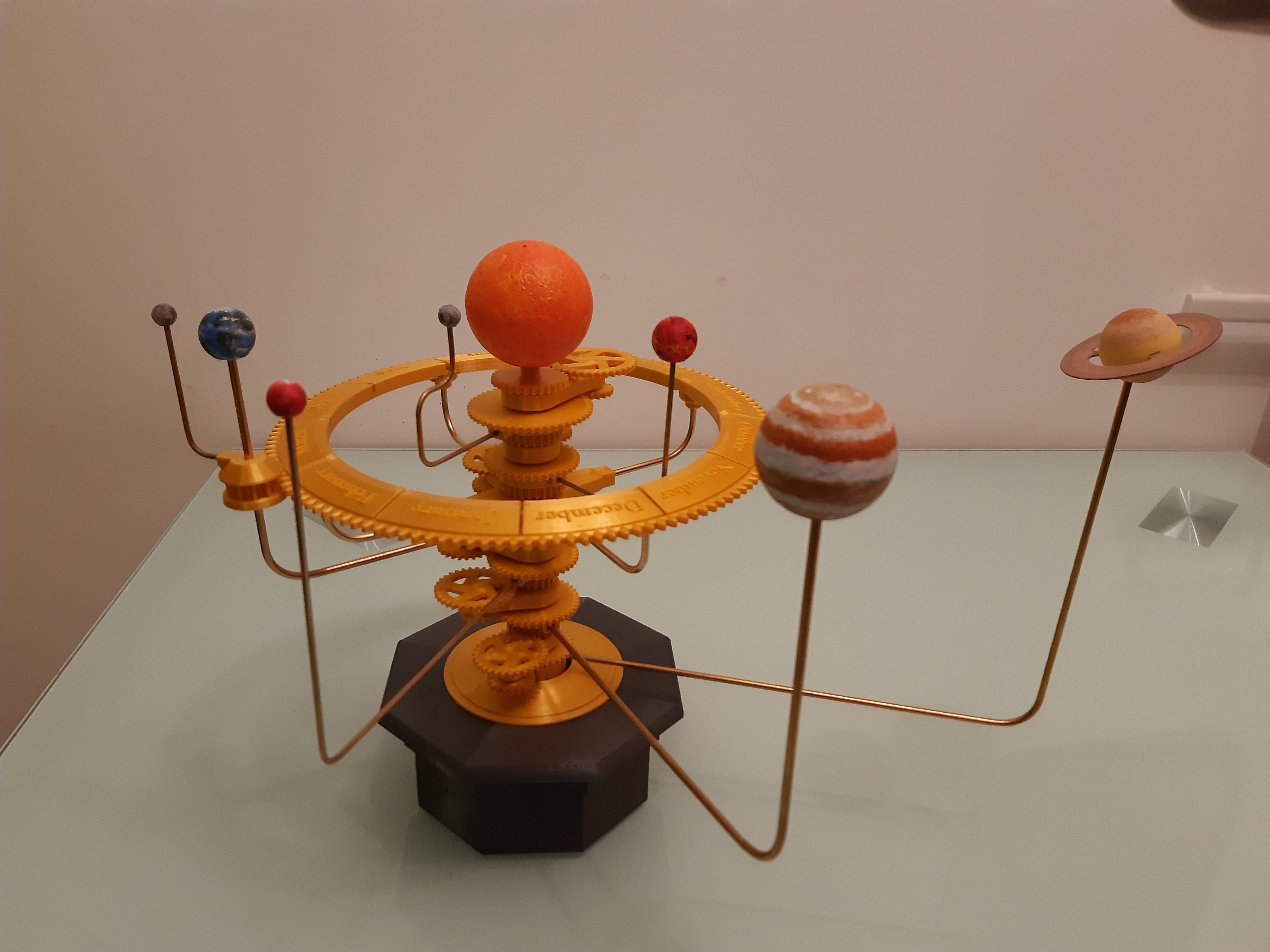 Solar System Orrery 3D print model_2