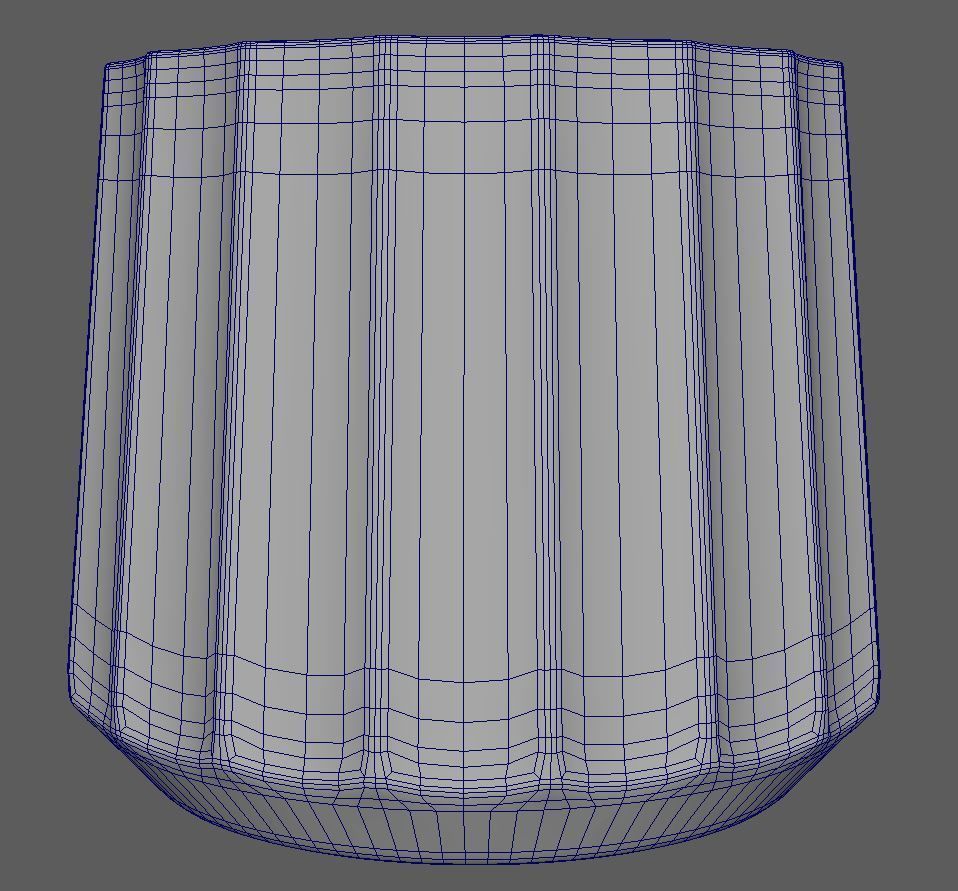 Terracotta Planter lowpoly model 3D model_3