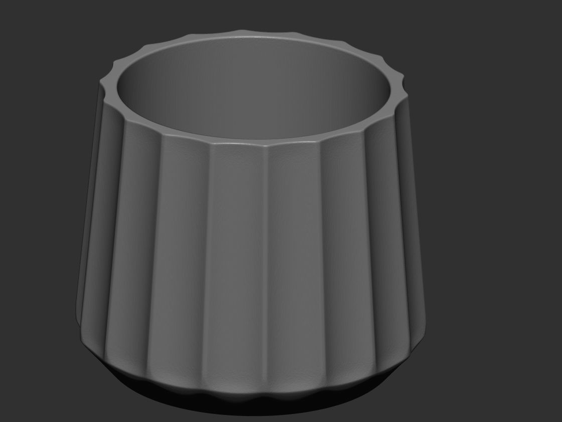 Terracotta Planter lowpoly model 3D model_6