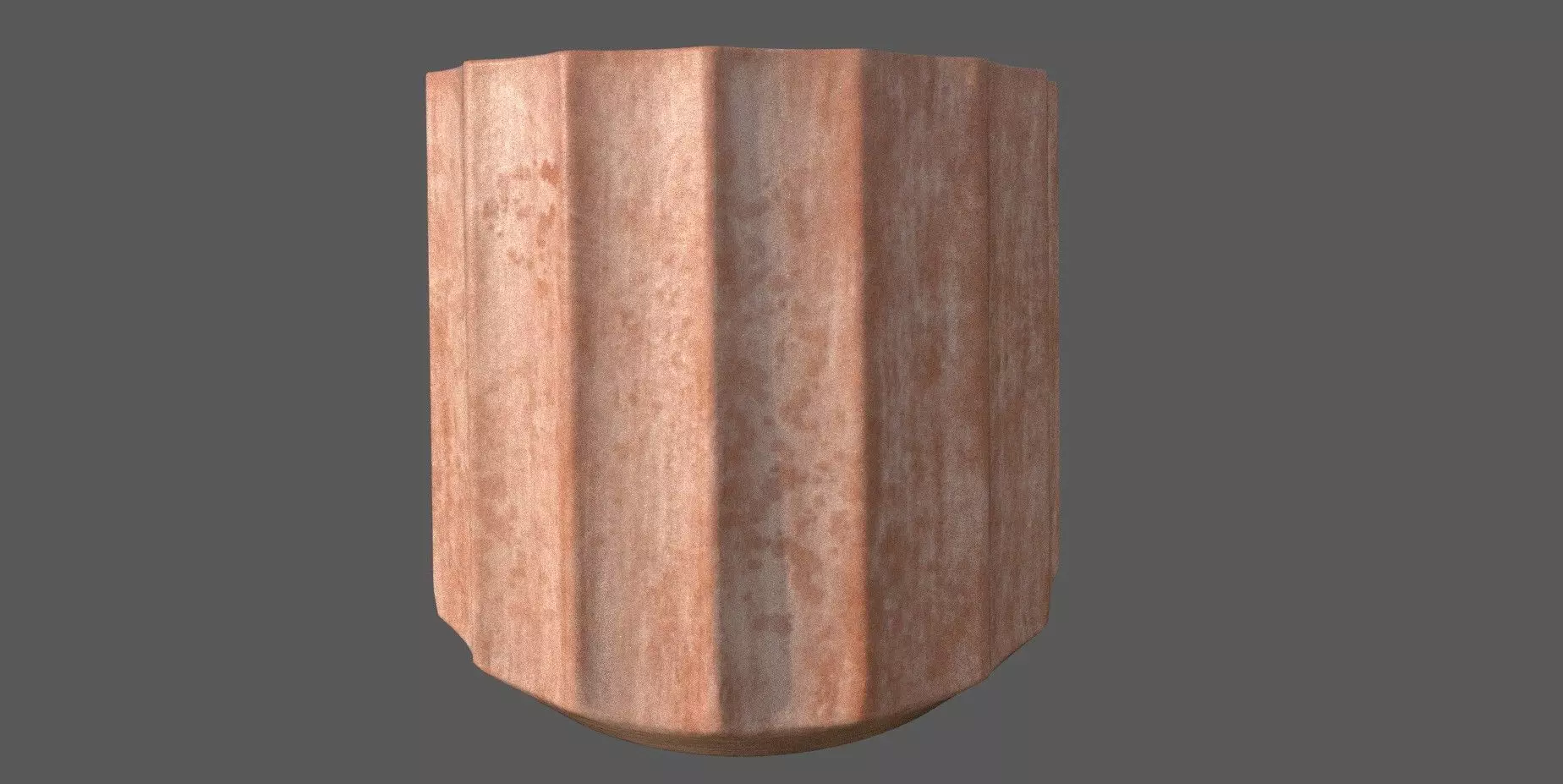 Terracotta Planter lowpoly model 3D model_0