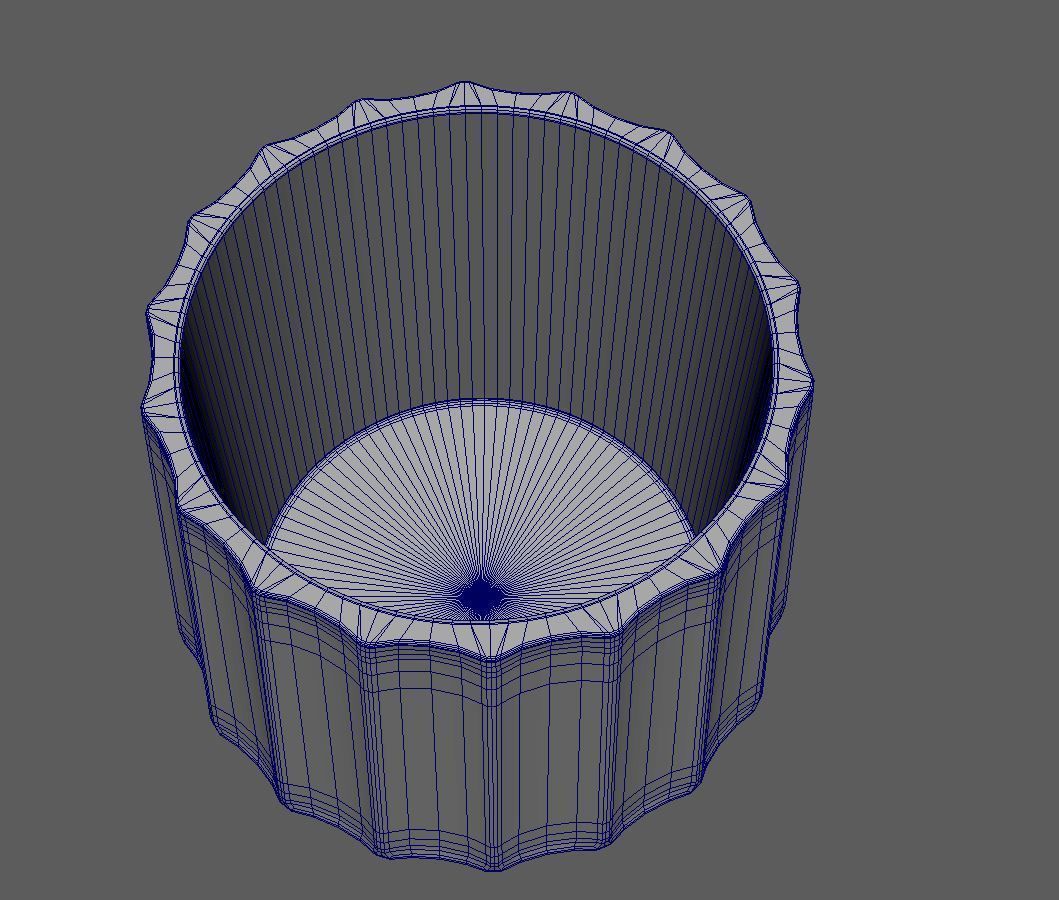 Terracotta Planter lowpoly model 3D model_2