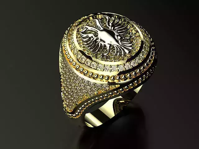 men ring 2 part double eagle r00102