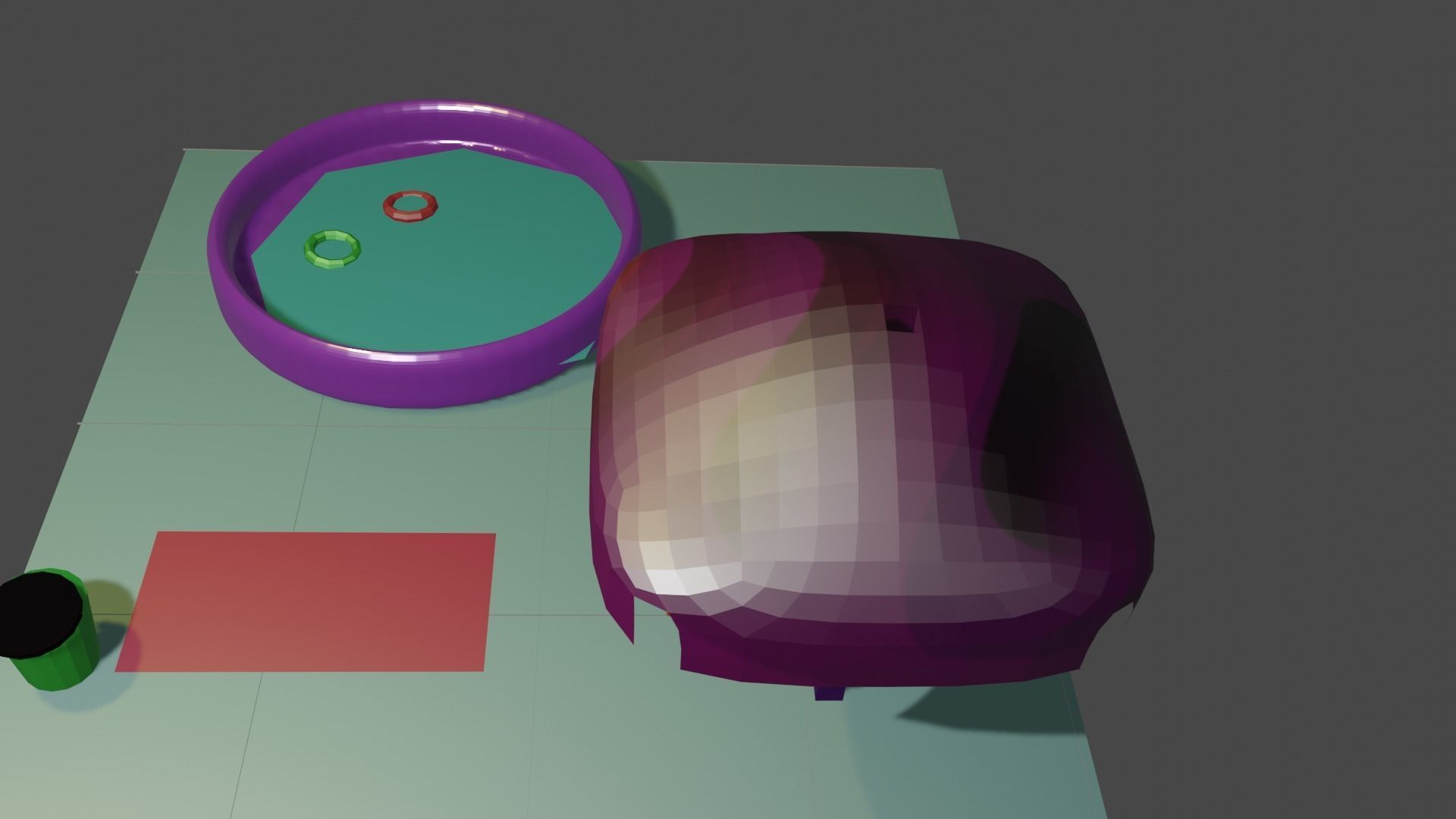 Kids pool Low-poly 3D model_13